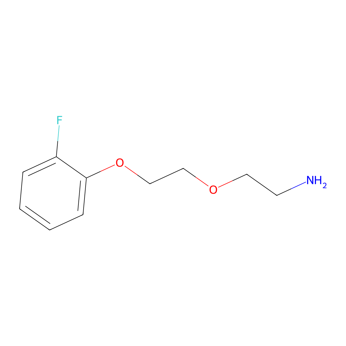2-[2-(2-Fluorophenoxy)ethoxy]ethan-1-amine molecular structure, CAS 1225525-04-1