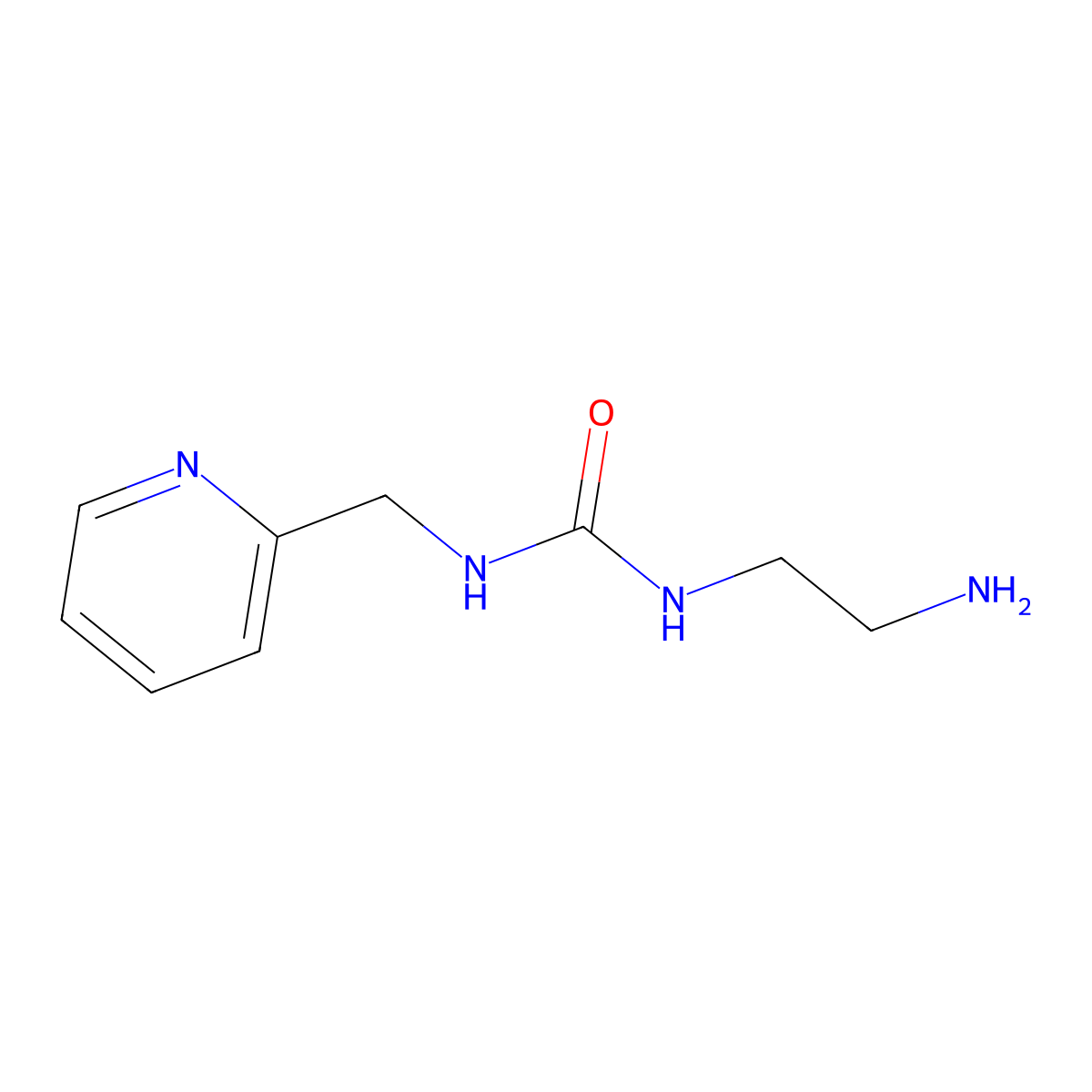3-(2-Aminoethyl)-1-[(pyridin-2-yl)methyl]urea molecular structure, CAS 1225525-23-4
