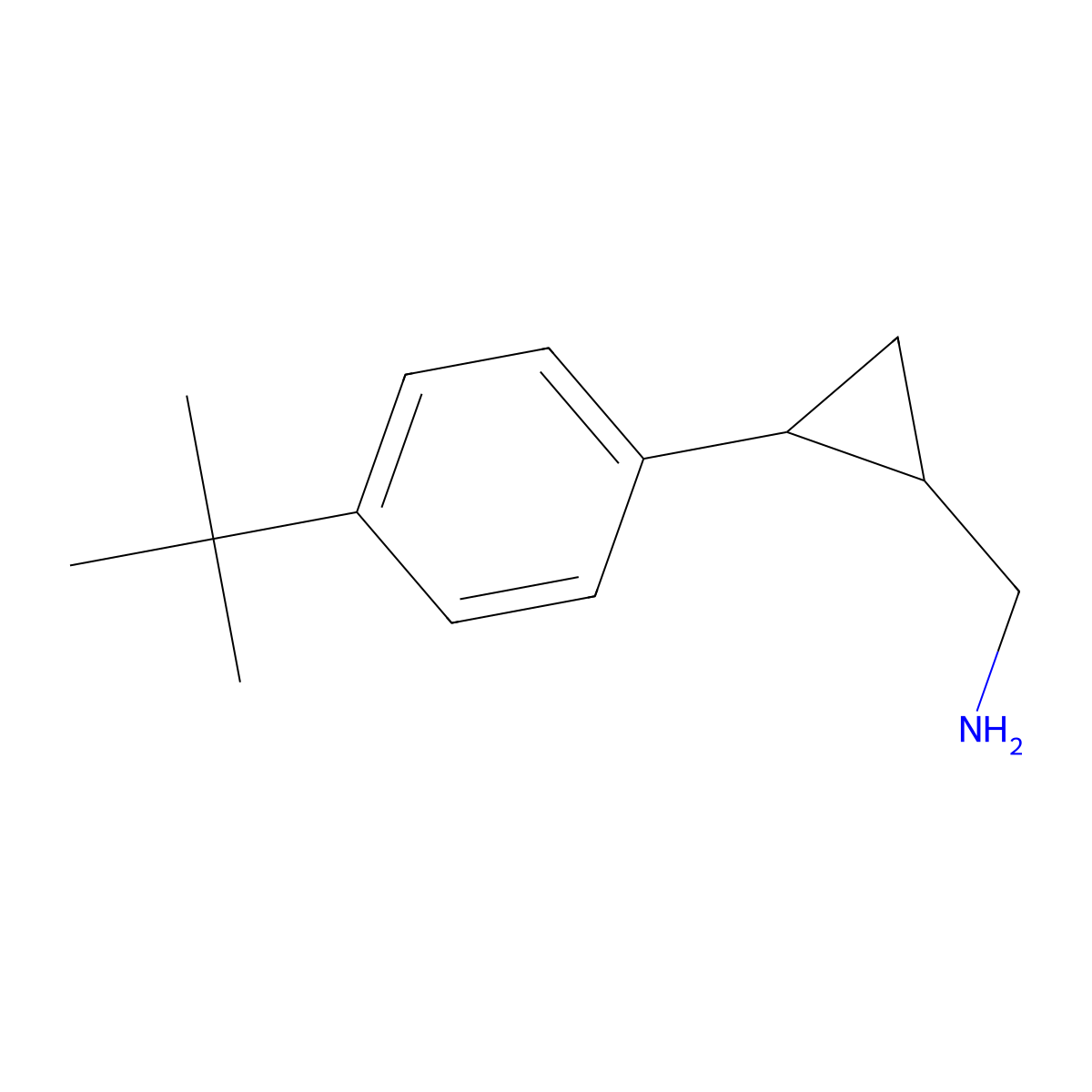 [2-(4-Tert-butylphenyl)cyclopropyl]methanamine molecular structure, CAS 1225525-33-6