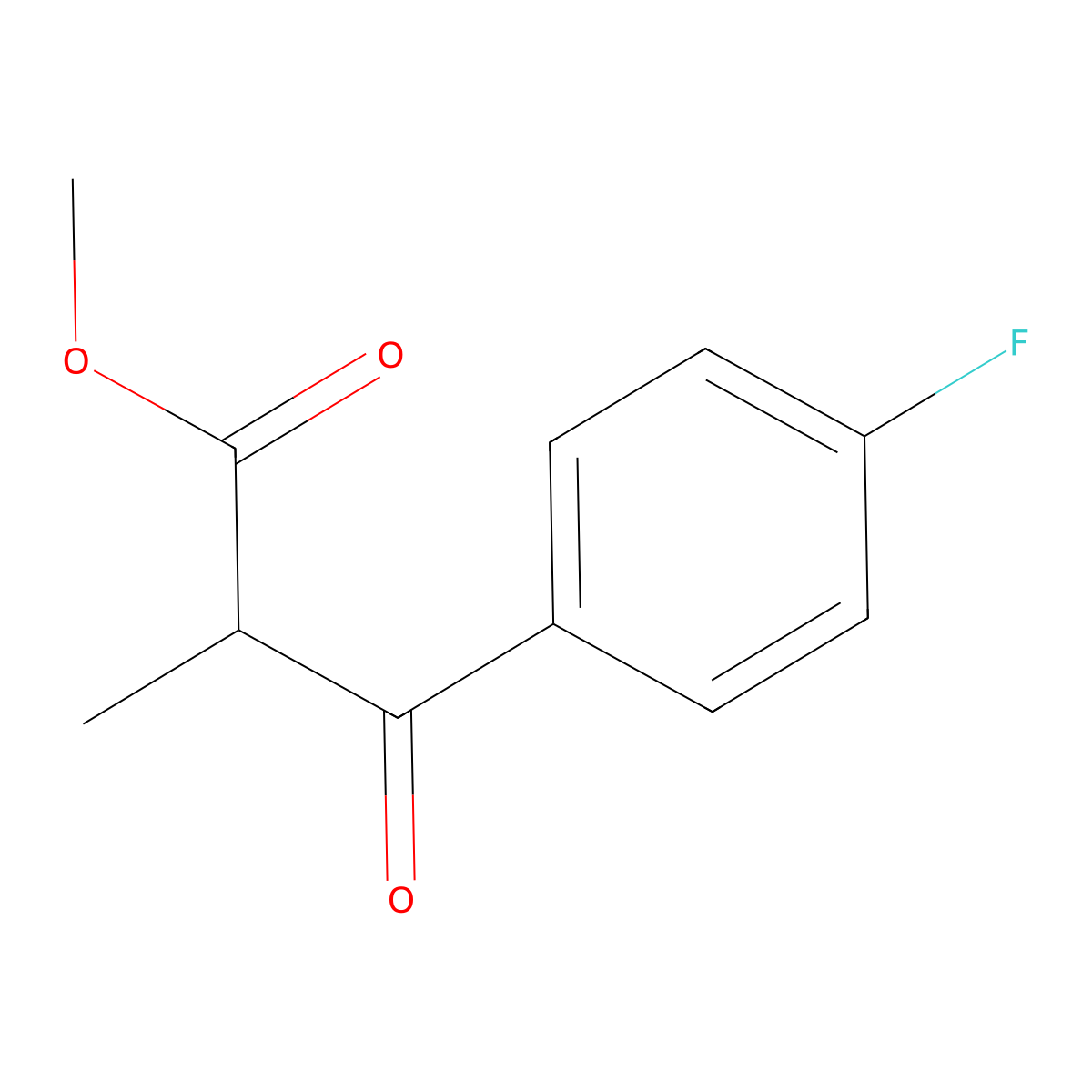 Methyl 3-(4-fluorophenyl)-2-methyl-3-oxopropanoate molecular structure, CAS 1225526-86-2