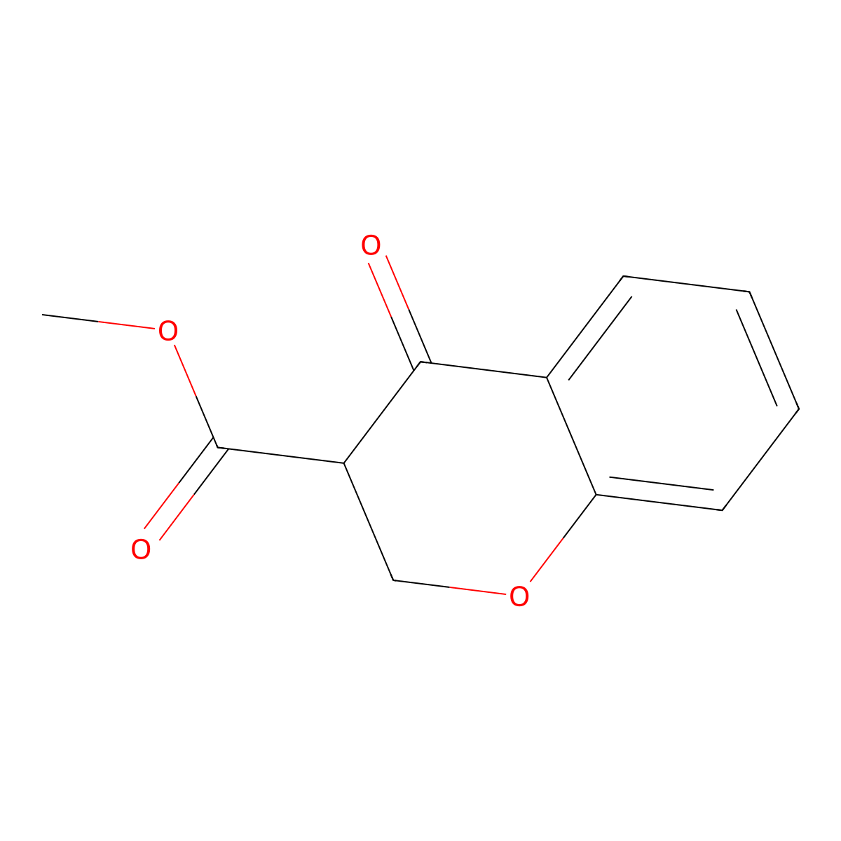 Methyl 4-oxo-3,4-dihydro-2H-1-benzopyran-3-carboxylate molecular structure, CAS 1225527-16-1
