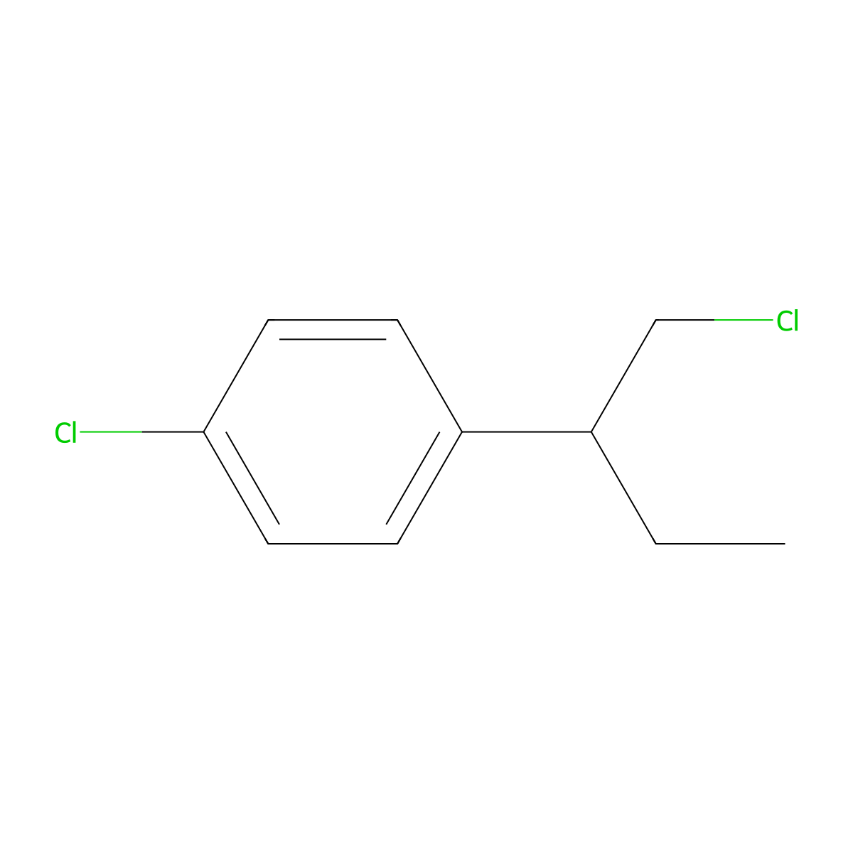 1-Chloro-4-(1-chlorobutan-2-yl)benzene molecular structure, CAS 1225528-52-8