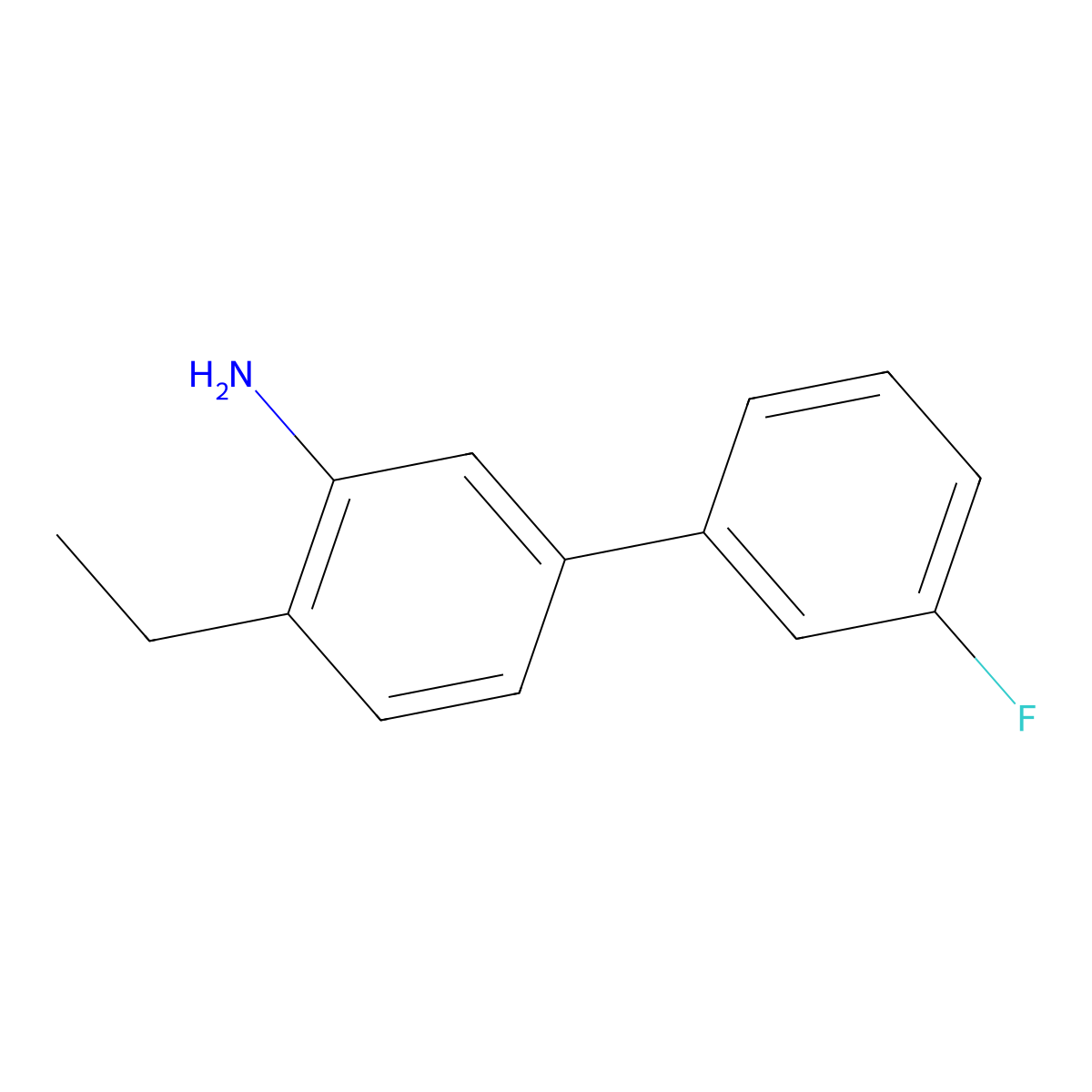 2-Ethyl-5-(3-fluorophenyl)aniline molecular structure, CAS 1225529-30-5