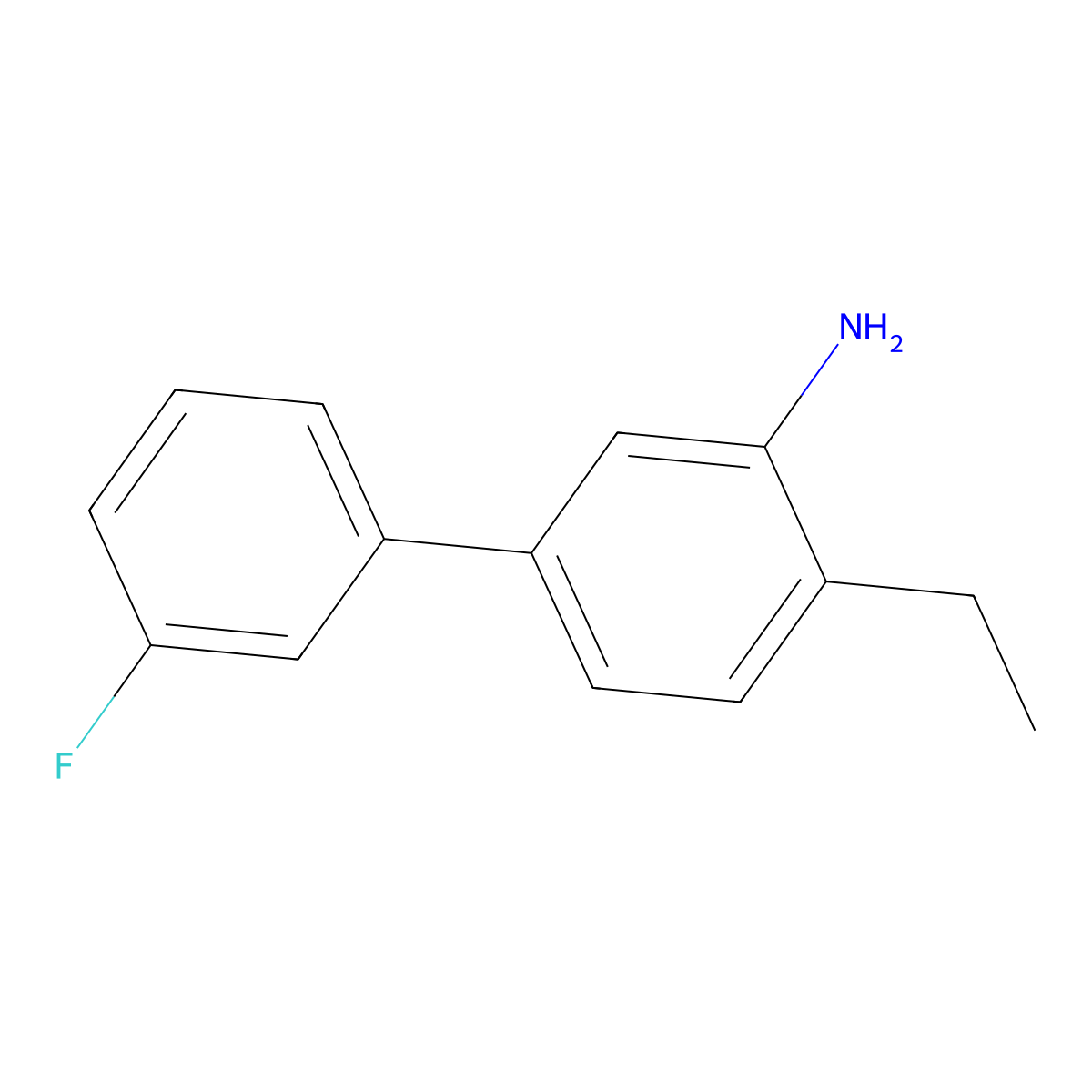 2-Ethyl-5-(3-fluorophenyl)aniline molecular structure, CAS 1225529-30-5