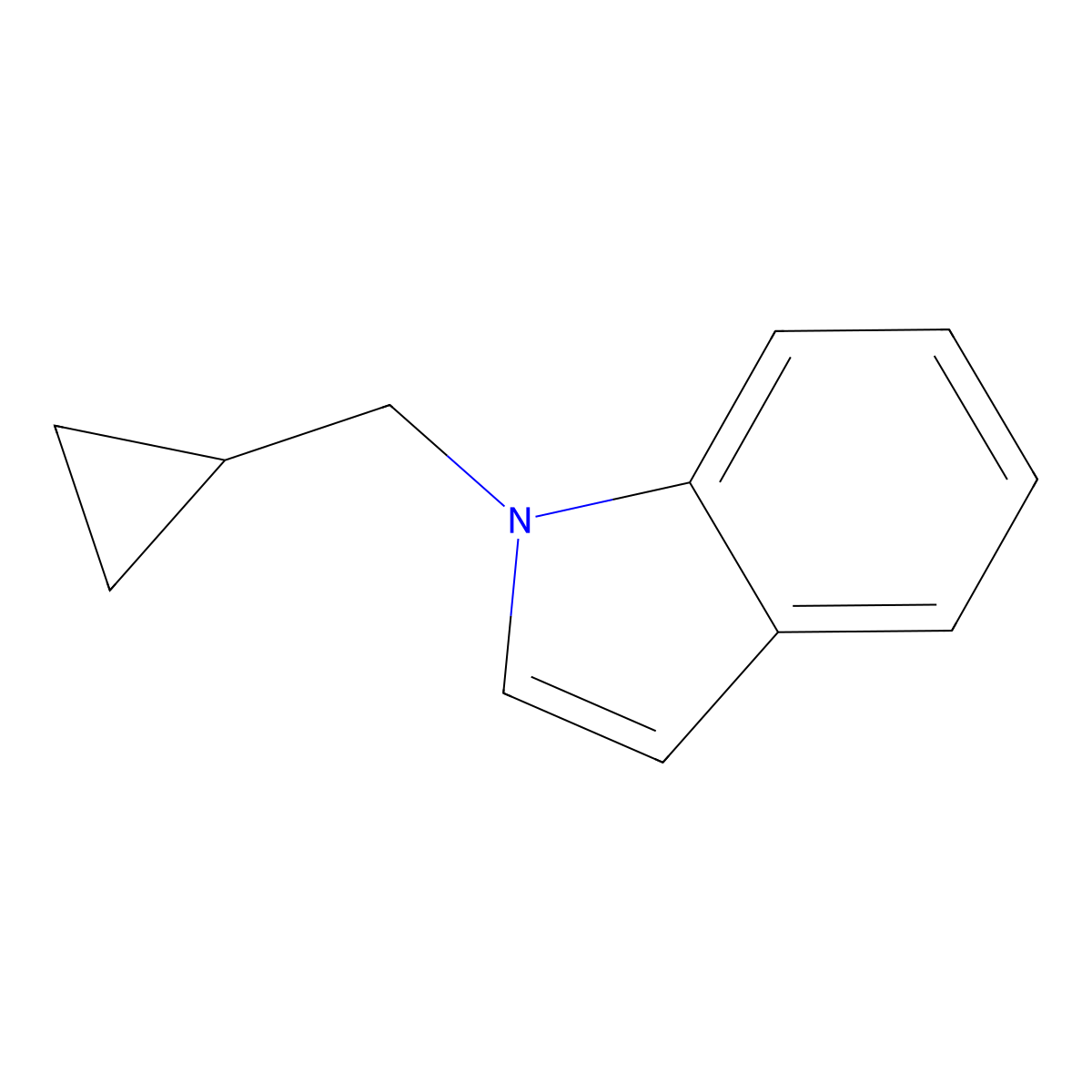 1-(Cyclopropylmethyl)-1H-indole molecular structure, CAS 1225530-60-8