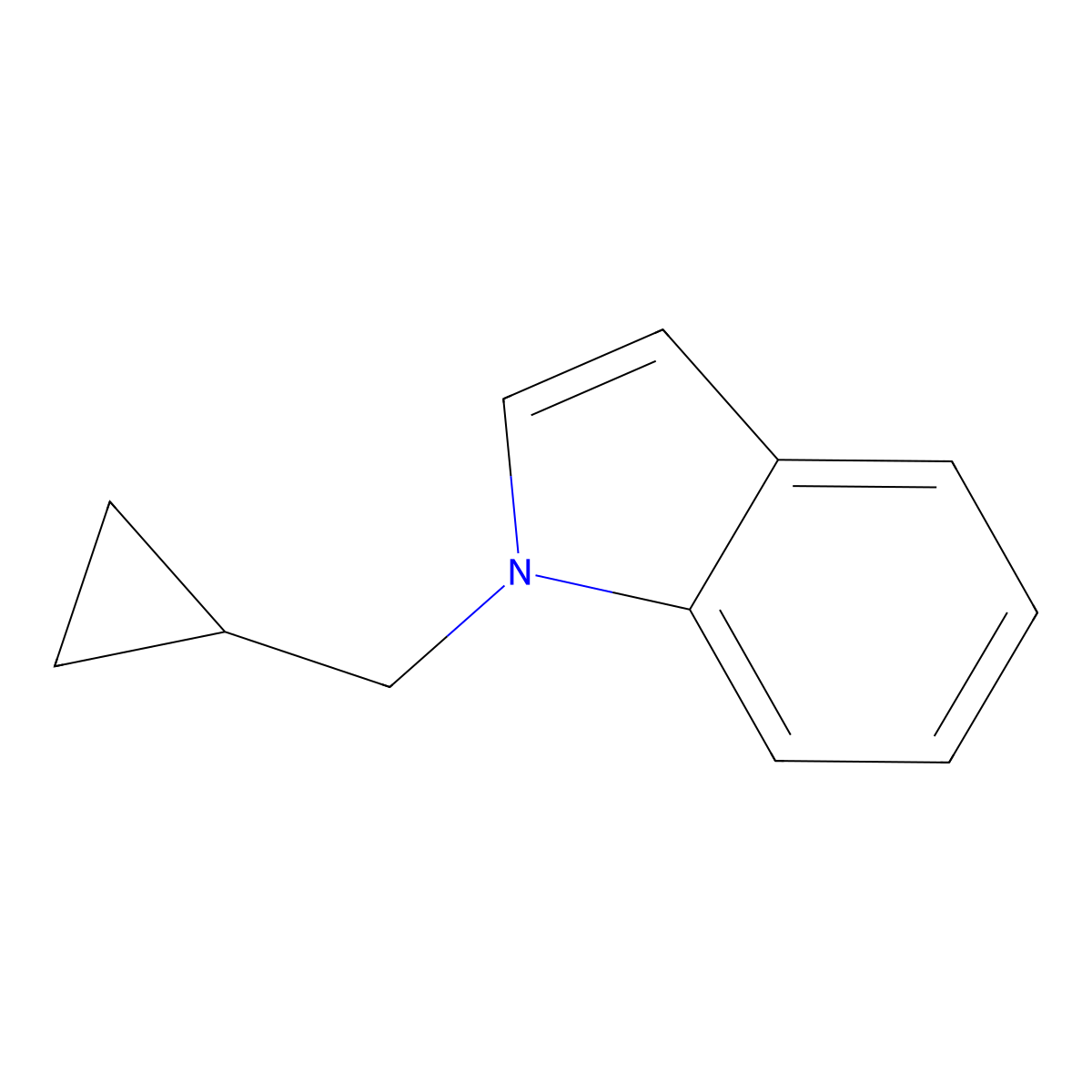 1-(Cyclopropylmethyl)-1H-indole molecular structure, CAS 1225530-60-8