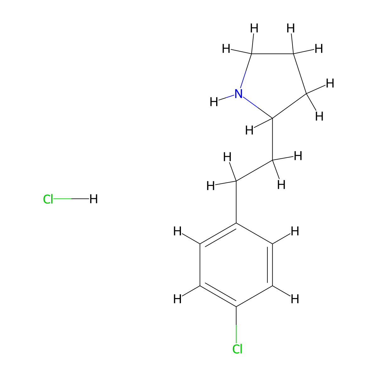 2-(4-Chlorophenethyl)pyrrolidine hydrochloride molecular structure, CAS 1225532-62-6
