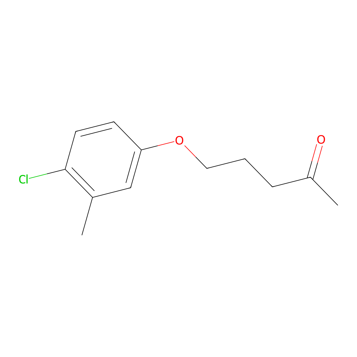 5-(4-Chloro-3-methylphenoxy)pentan-2-one molecular structure, CAS 1225537-74-5
