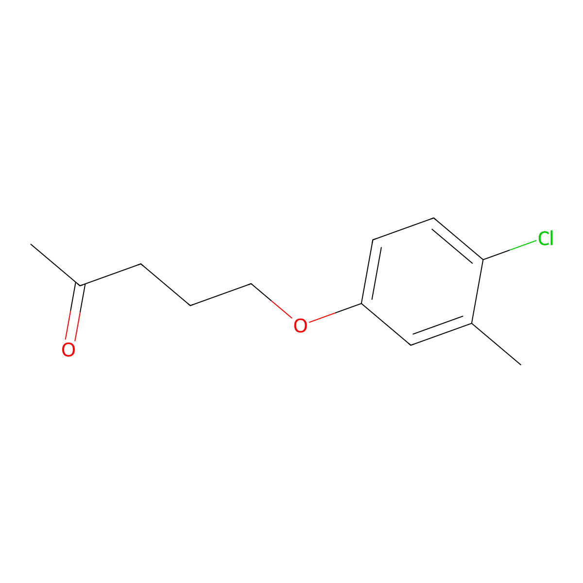 5-(4-Chloro-3-methylphenoxy)pentan-2-one molecular structure, CAS 1225537-74-5
