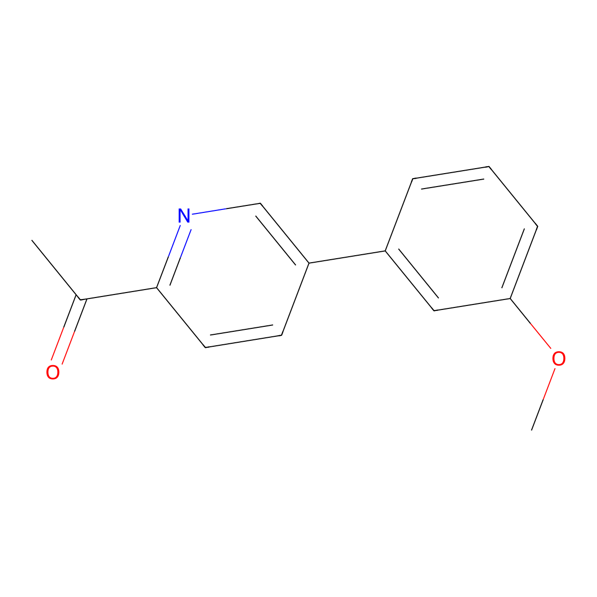 1-(5-(3-Methoxyphenyl)pyridin-2-yl)ethanone molecular structure, CAS 1225538-20-4