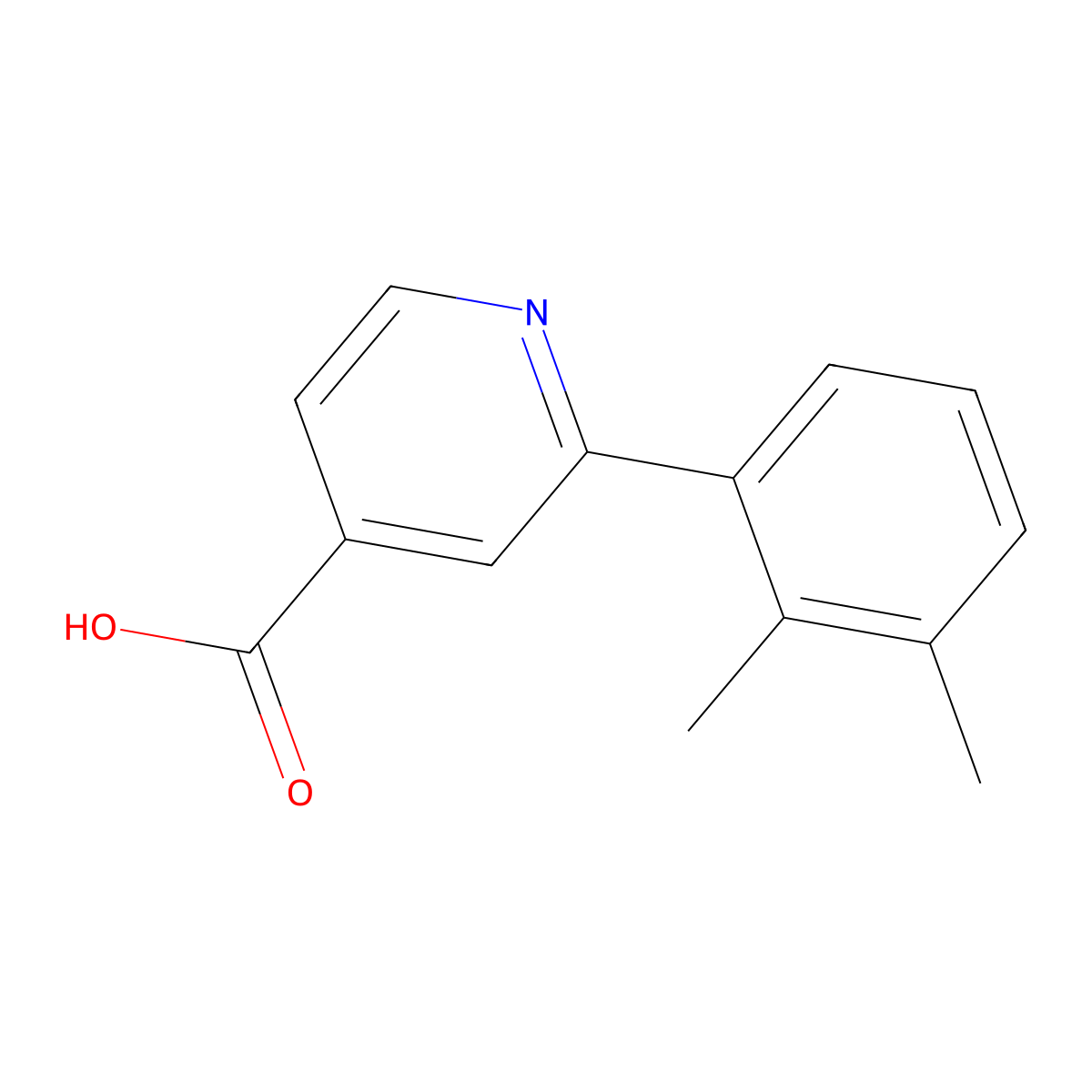 2-(2,3-Dimethylphenyl)pyridine-4-carboxylic acid molecular structure, CAS 1225538-28-2