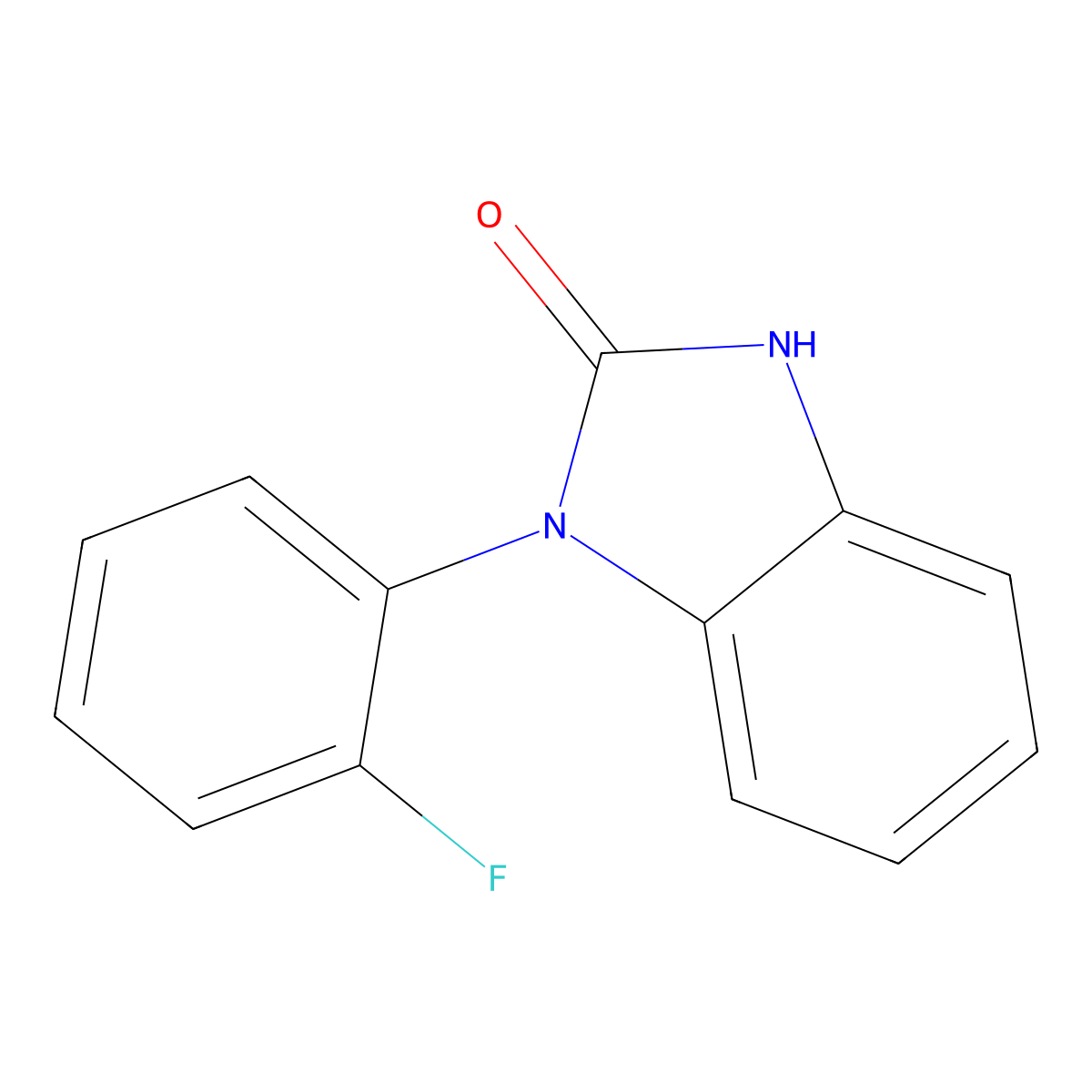 1-(2-fluorophenyl)-2,3-dihydro-1H-1,3-benzodiazol-2-one molecular structure, CAS 1225538-41-9