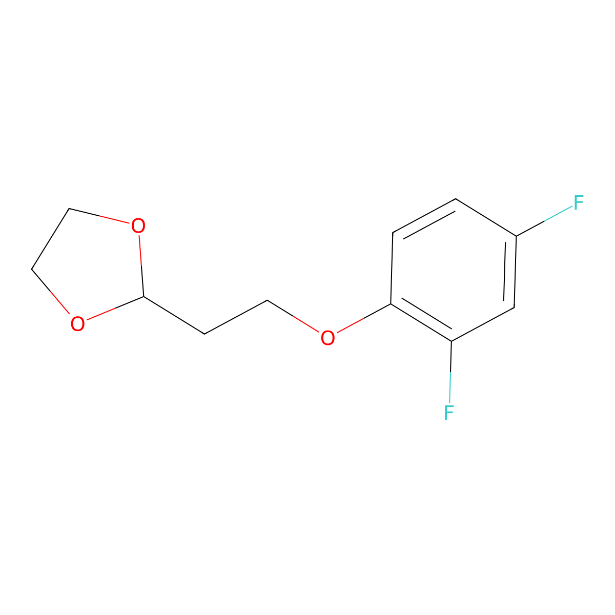 2-[2-(2,4-Difluoro-phenoxy)ethyl]-1,3-dioxolane molecular structure, CAS 1225539-40-1