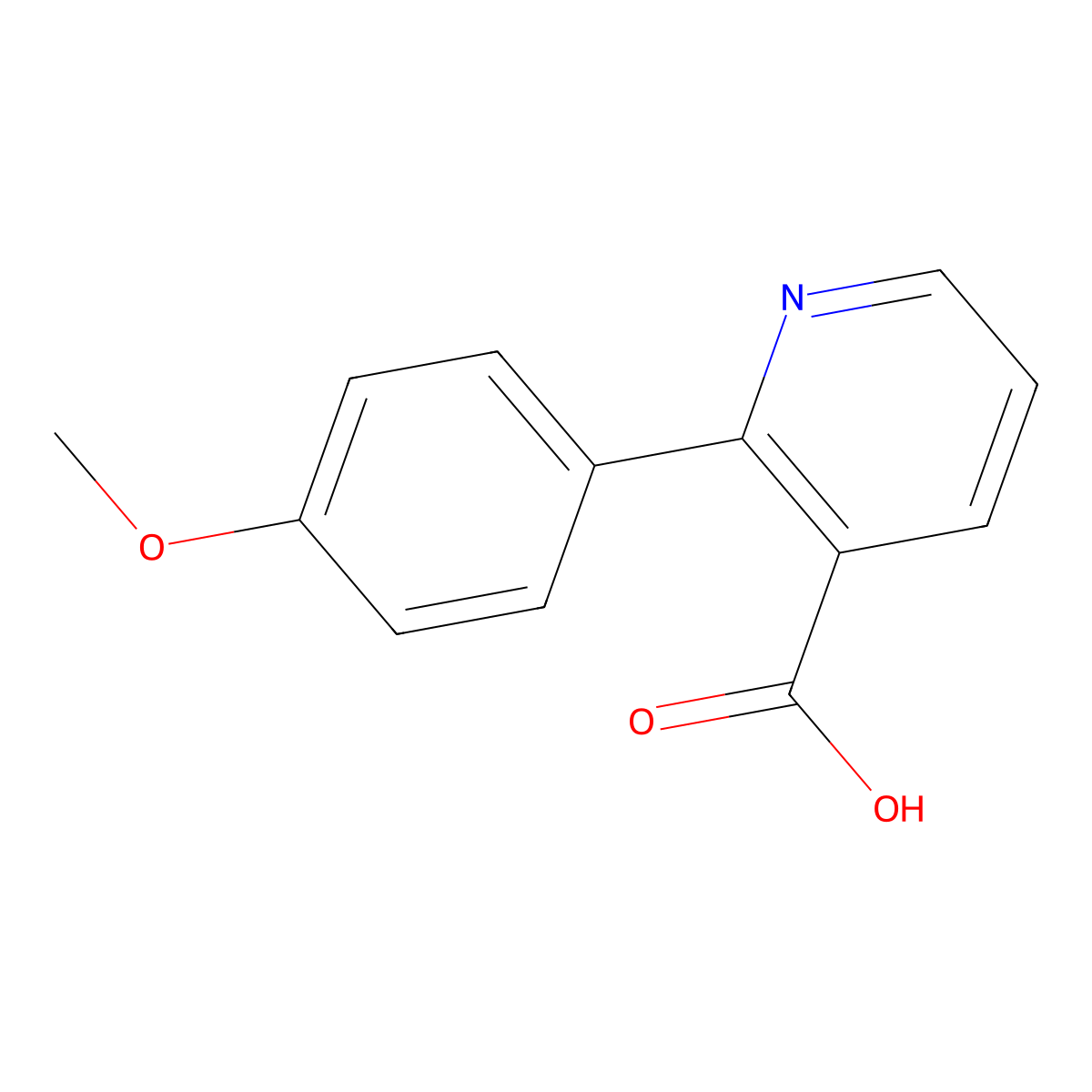 2-(4-Methoxyphenyl)nicotinic acid molecular structure, CAS 1225539-80-9