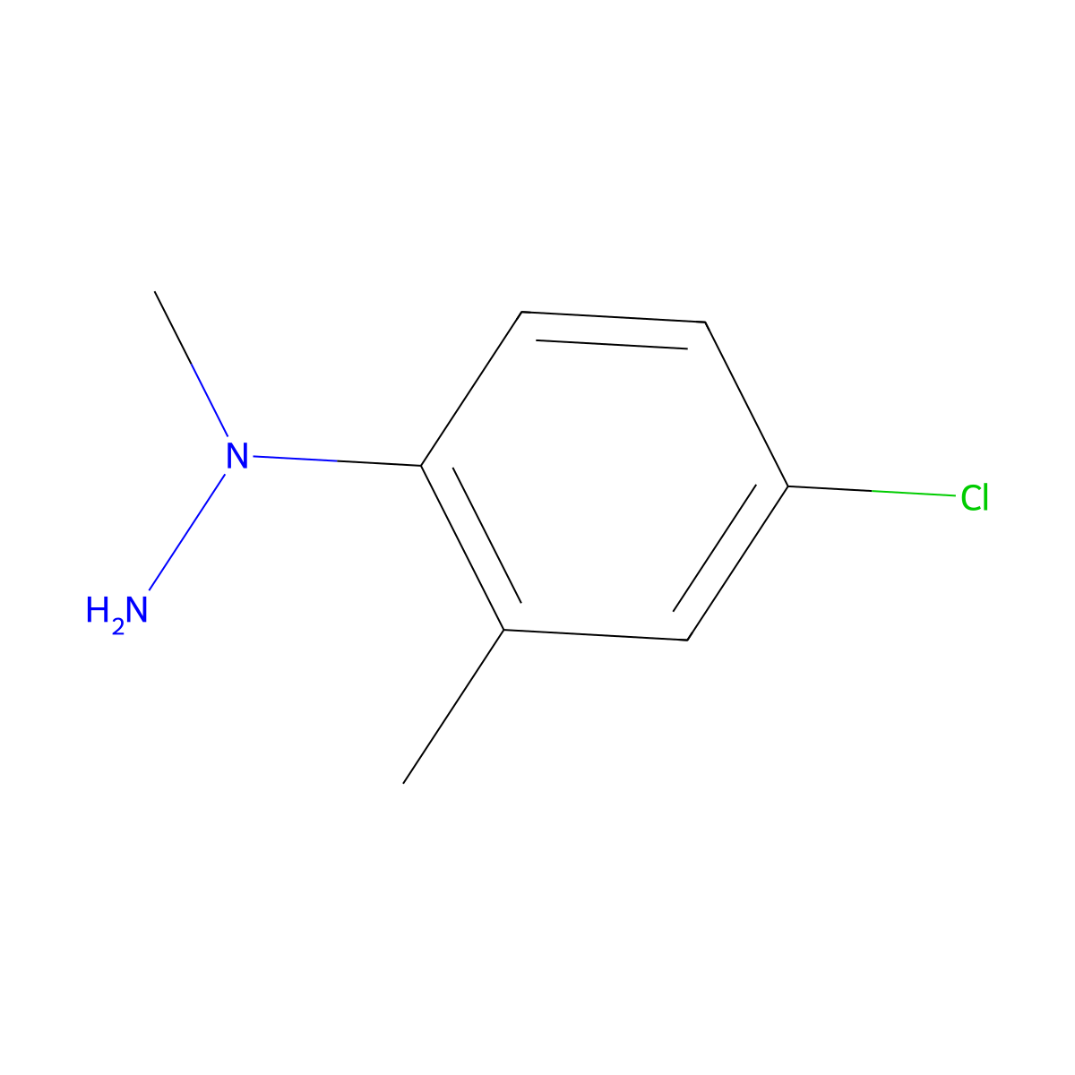 1-(4-Chloro-2-methylphenyl)-1-methylhydrazine molecular structure, CAS 1225541-57-0