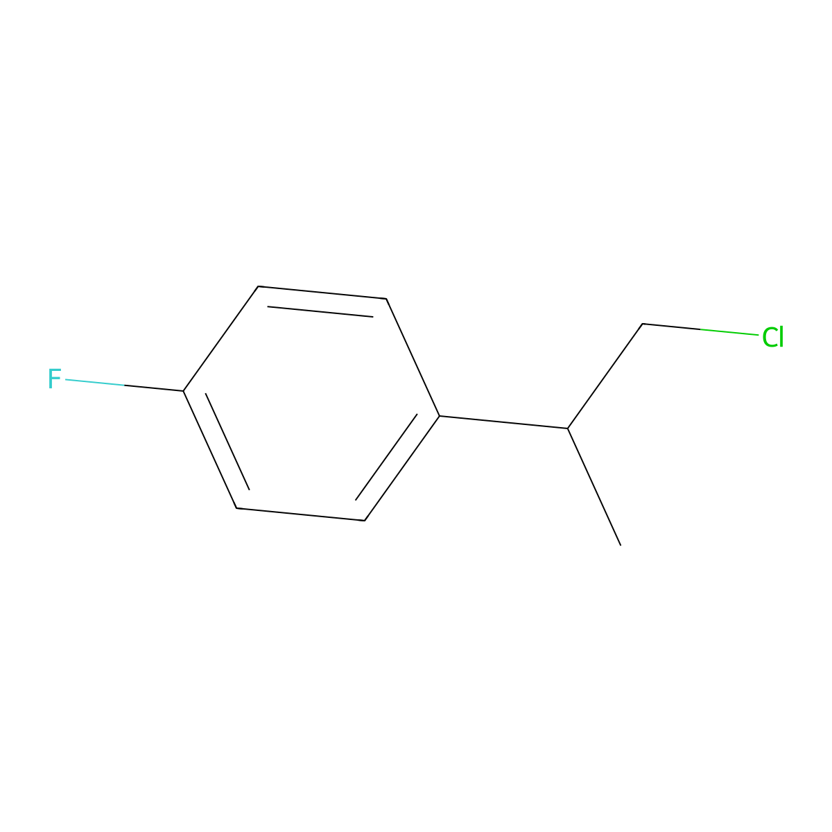 1-(1-Chloropropan-2-yl)-4-fluorobenzene molecular structure, CAS 1225542-06-2