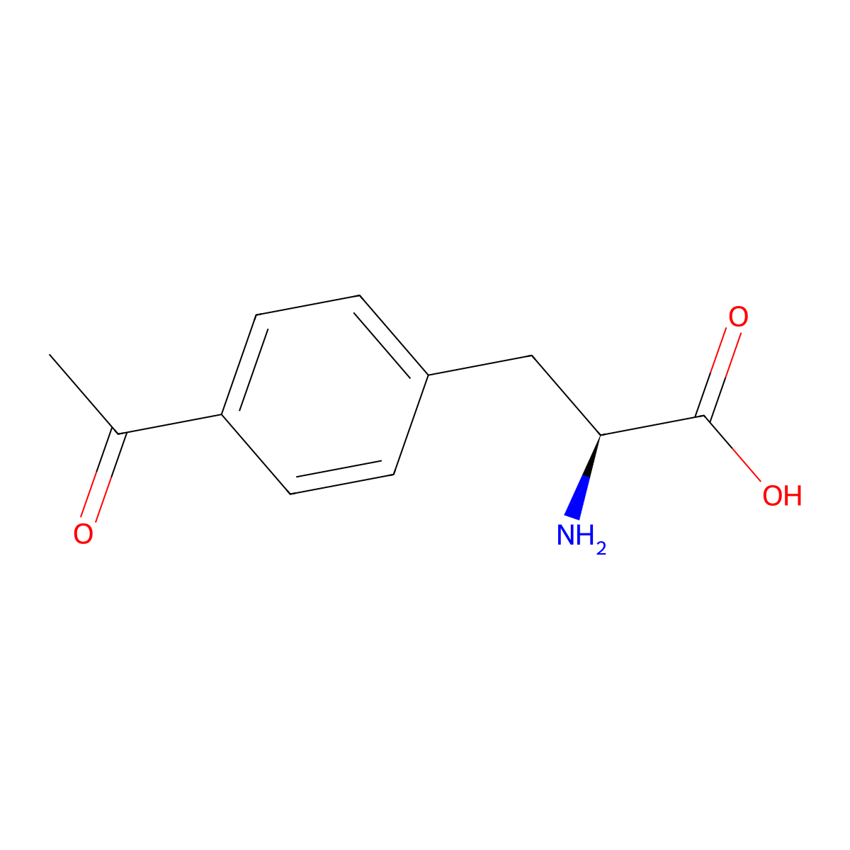 4-Acetyl-L-phenylalanine molecular structure, CAS 122555-04-8