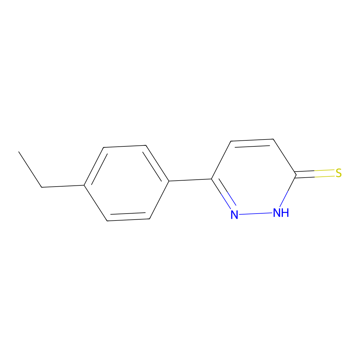 6-(4-Ethylphenyl)pyridazine-3-thiol molecular structure, CAS 1225550-38-8