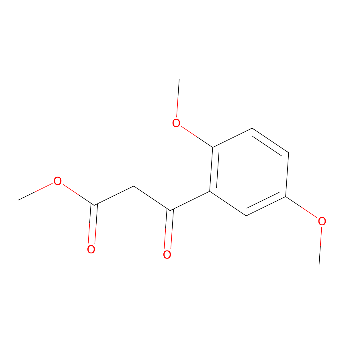 Methyl 3-(2,5-dimethoxyphenyl)-3-oxopropanoate molecular structure, CAS 1225553-37-6