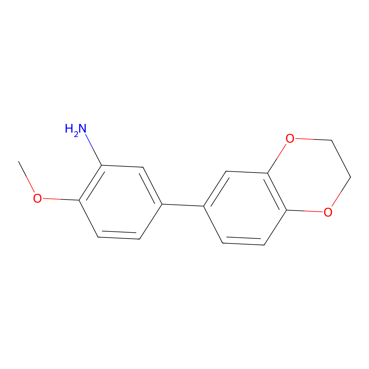 5-(2,3-Dihydrobenzo[b][1,4]dioxin-6-yl)-2-methoxyaniline molecular structure, CAS 1225557-03-8