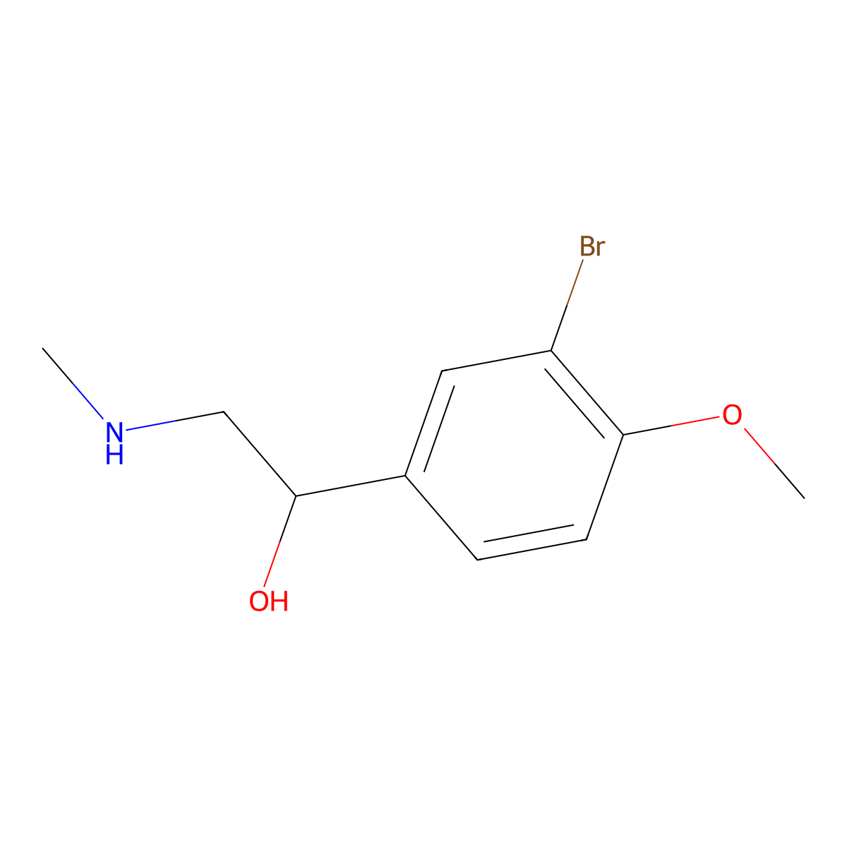 1-(3-Bromo-4-methoxyphenyl)-2-(methylamino)ethan-1-ol molecular structure, CAS 1225557-32-3