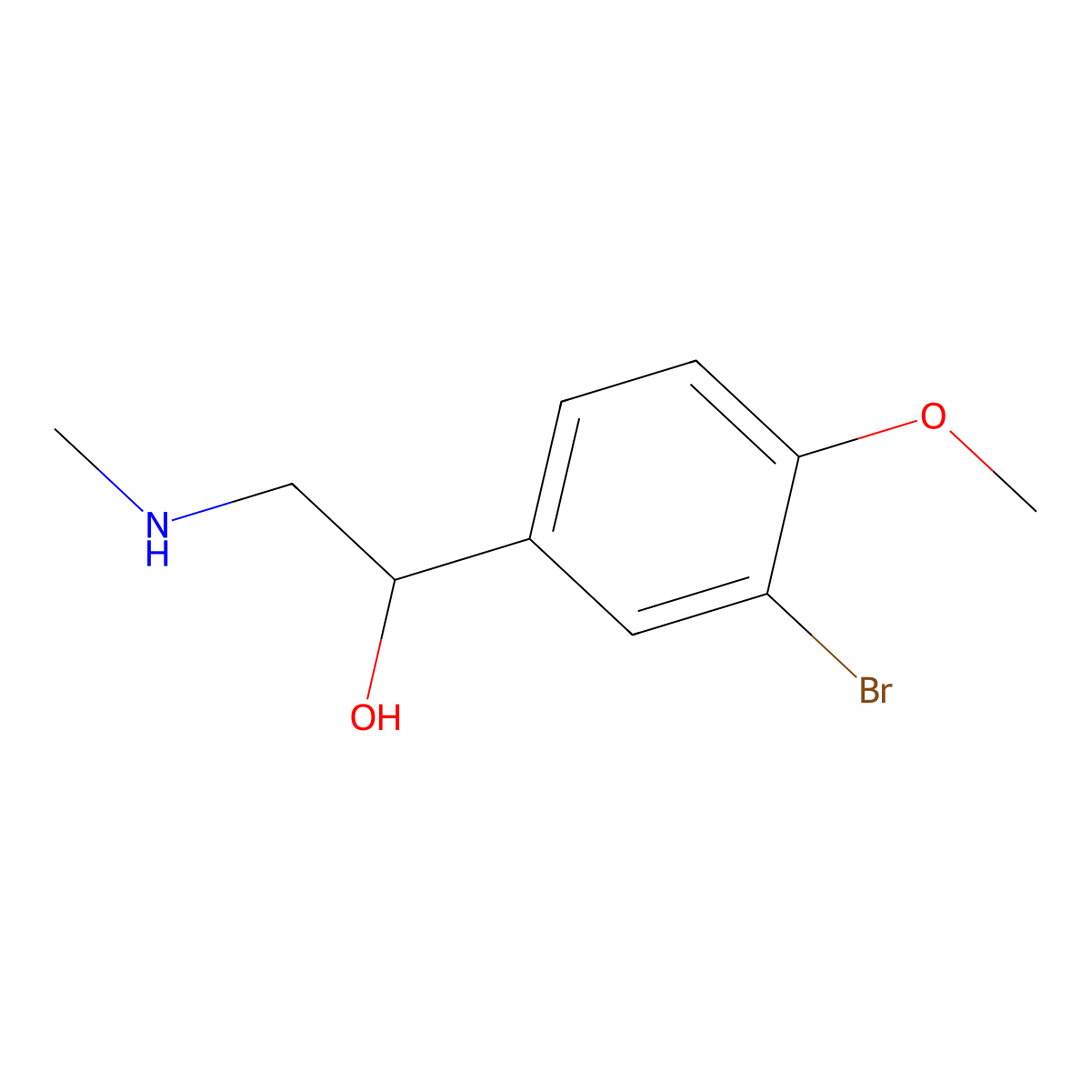 1-(3-Bromo-4-methoxyphenyl)-2-(methylamino)ethan-1-ol molecular structure, CAS 1225557-32-3