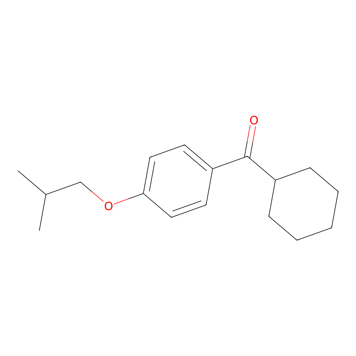 Cyclohexyl(4-isobutoxyphenyl)methanone molecular structure, CAS 1225559-62-5