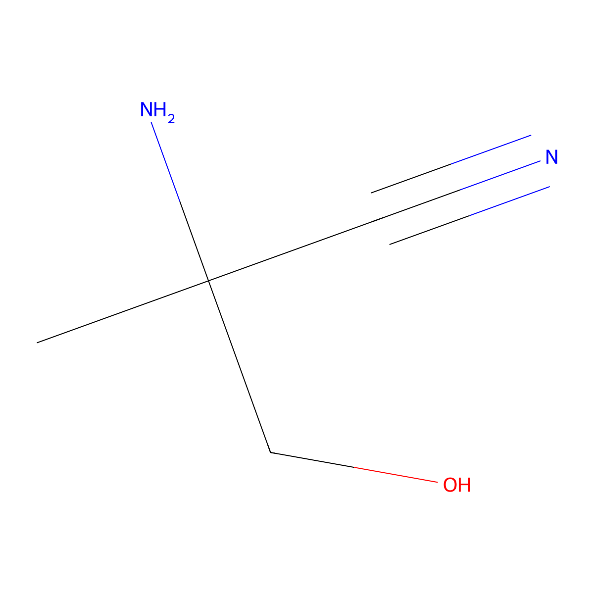 2-Amino-3-hydroxy-2-methylpropanenitrile molecular structure, CAS 122556-12-1