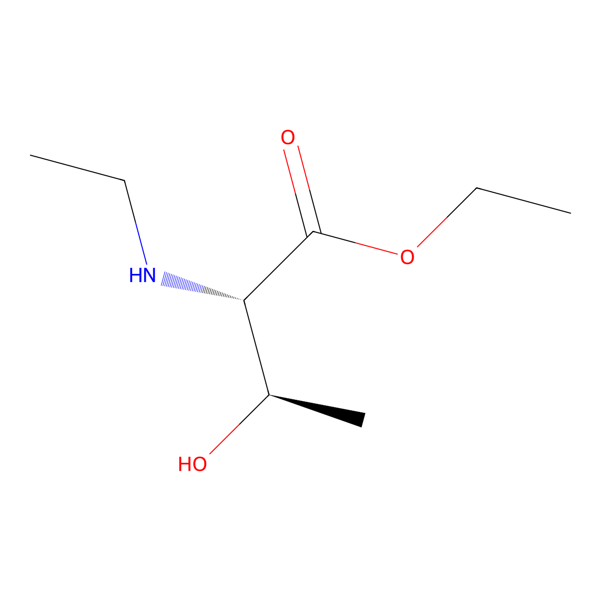 ethyl (2S,3R)-2-(ethylamino)-3-hydroxybutanoate molecular structure, CAS 1225561-97-6