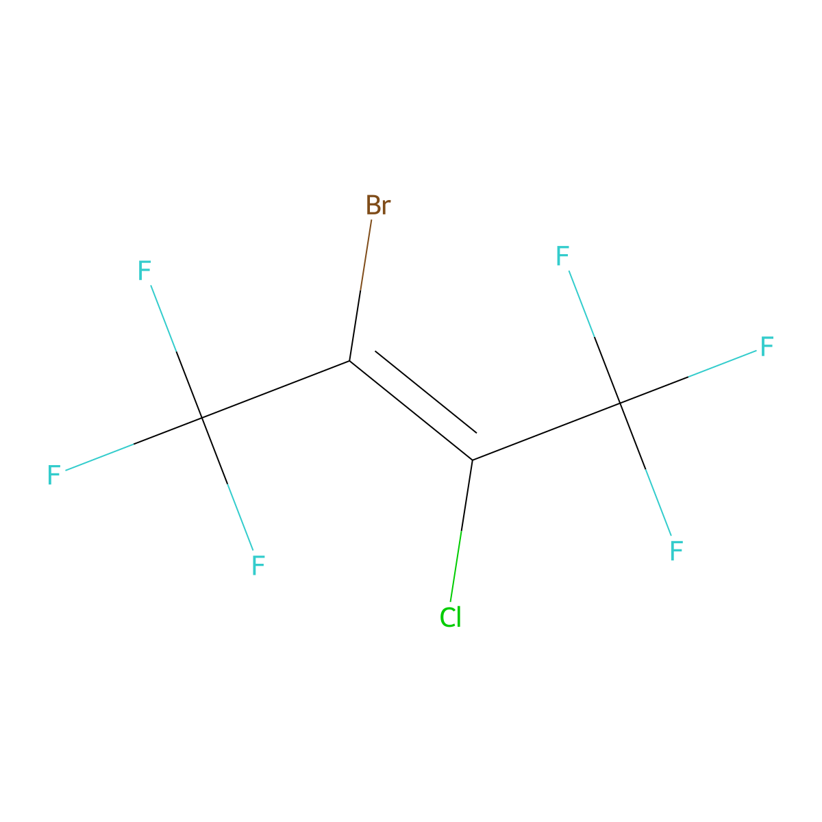 1,1,1,4,4,4-Hexafluoro-2-bromo-3-chloro-2-butene molecular structure, CAS 122557-08-8