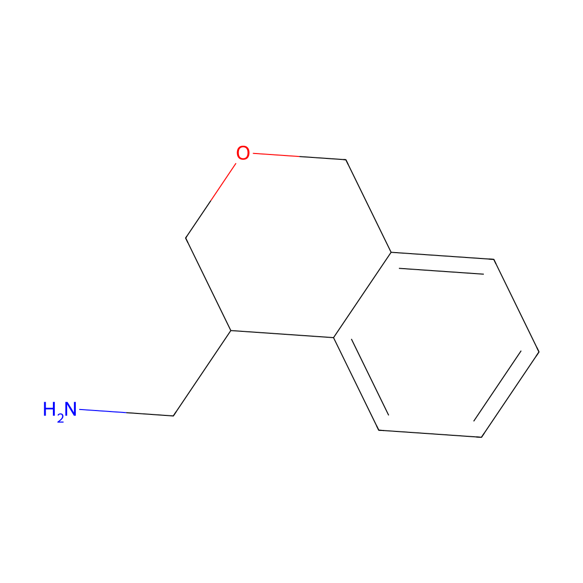 (3,4-Dihydro-1h-2-benzopyran-4-yl)methanamine molecular structure, CAS 122557-59-9