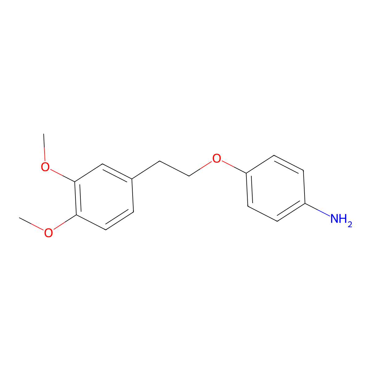 4-[2-(3,4-Dimethoxyphenyl)ethoxy]benzenamine molecular structure, CAS 1225582-16-0