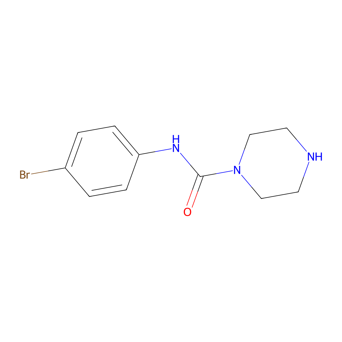 N-(4-bromophenyl)piperazine-1-carboxamide molecular structure, CAS 1225583-77-6