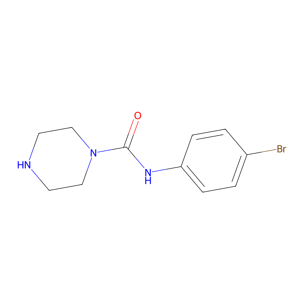 N-(4-bromophenyl)piperazine-1-carboxamide molecular structure, CAS 1225583-77-6