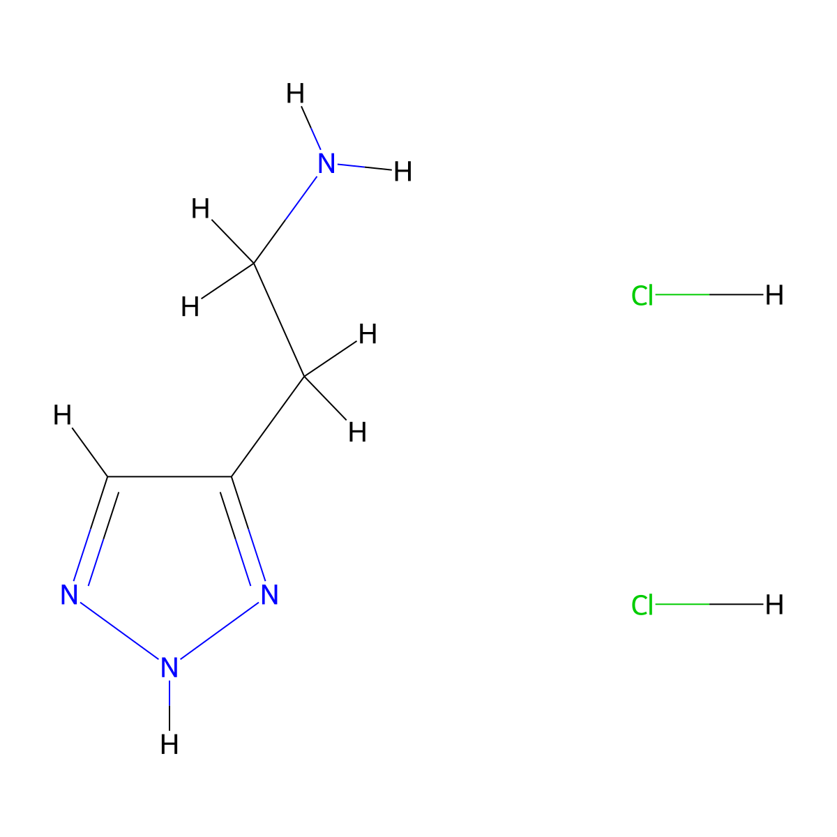 2-(1H-1,2,3-triazol-4-yl)ethan-1-amine dihydrochloride molecular structure, CAS 1225591-25-2