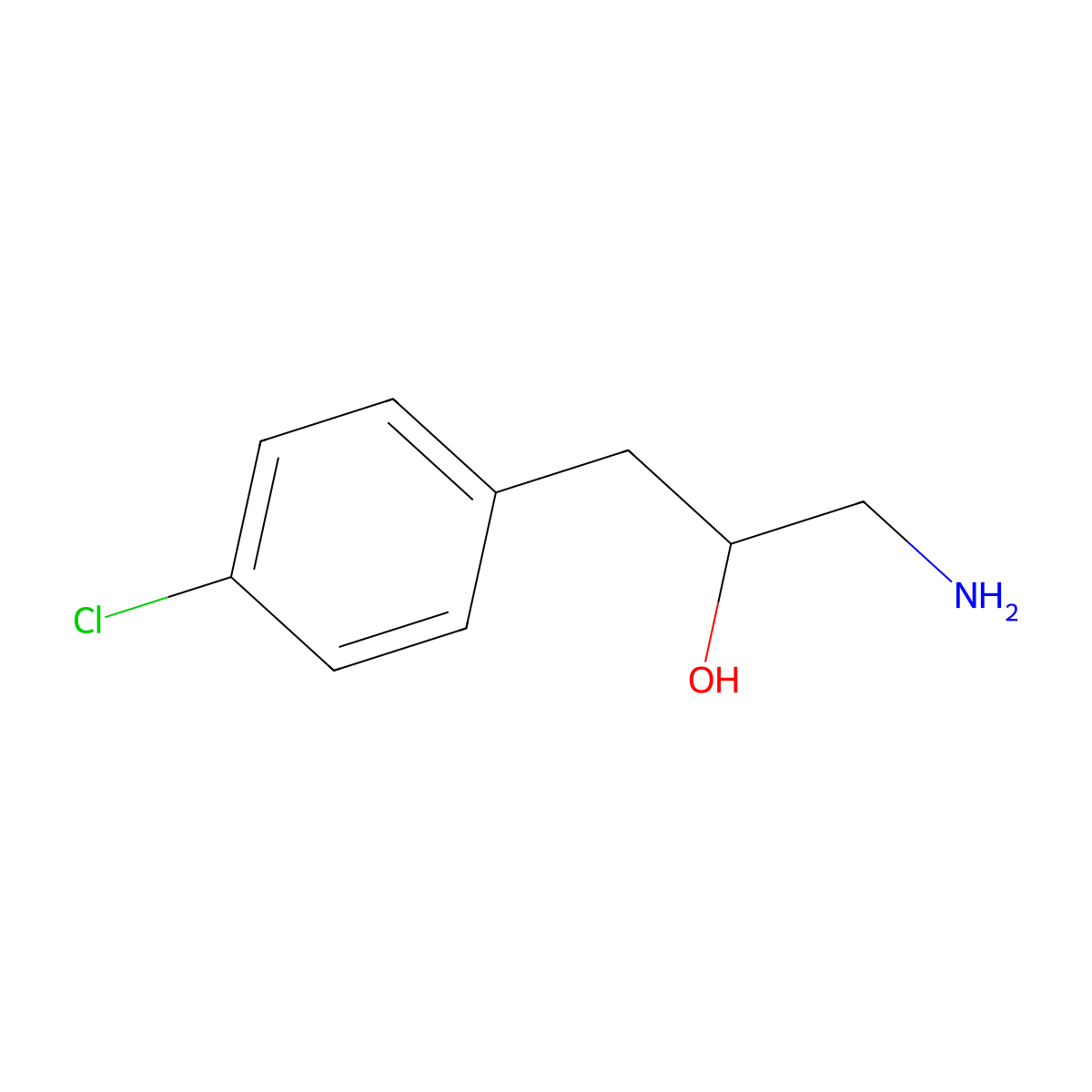 1-Amino-3-(4-chlorophenyl)propan-2-ol molecular structure, CAS 1225599-65-4