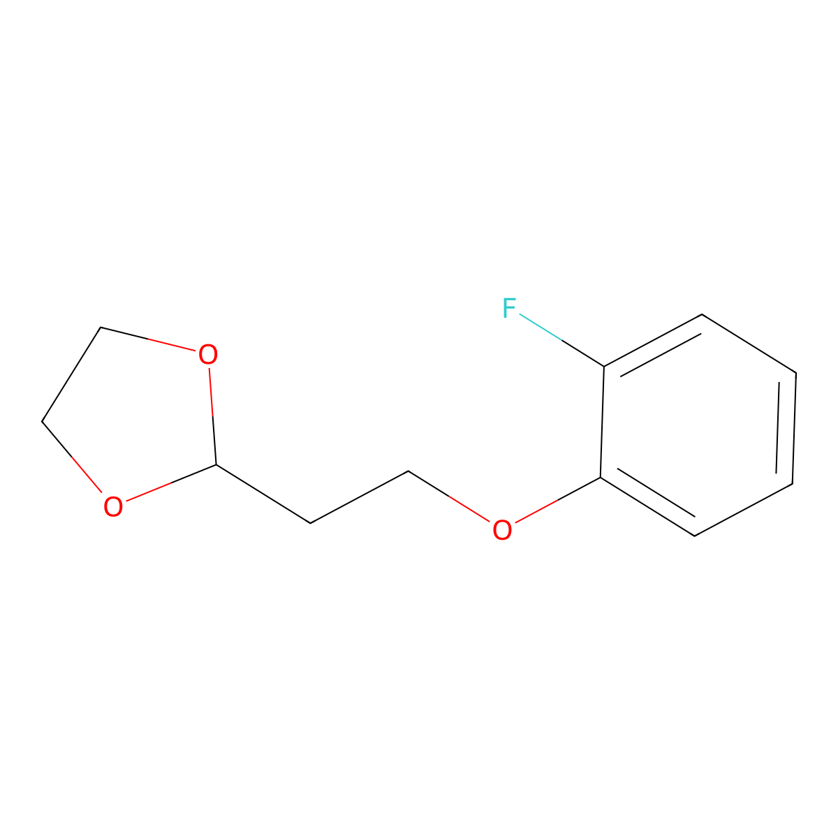 2-[2-(2-Fluoro-phenoxy)ethyl]-1,3-dioxolane molecular structure, CAS 1225601-60-4