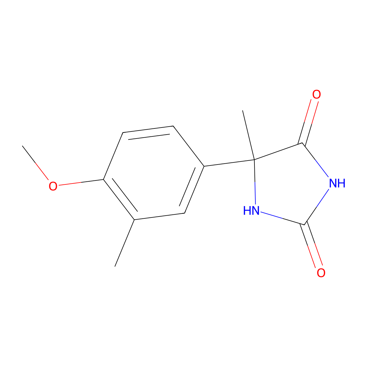 5-(4-Methoxy-3-methylphenyl)-5-methylimidazolidine-2,4-dione molecular structure, CAS 1225603-37-1