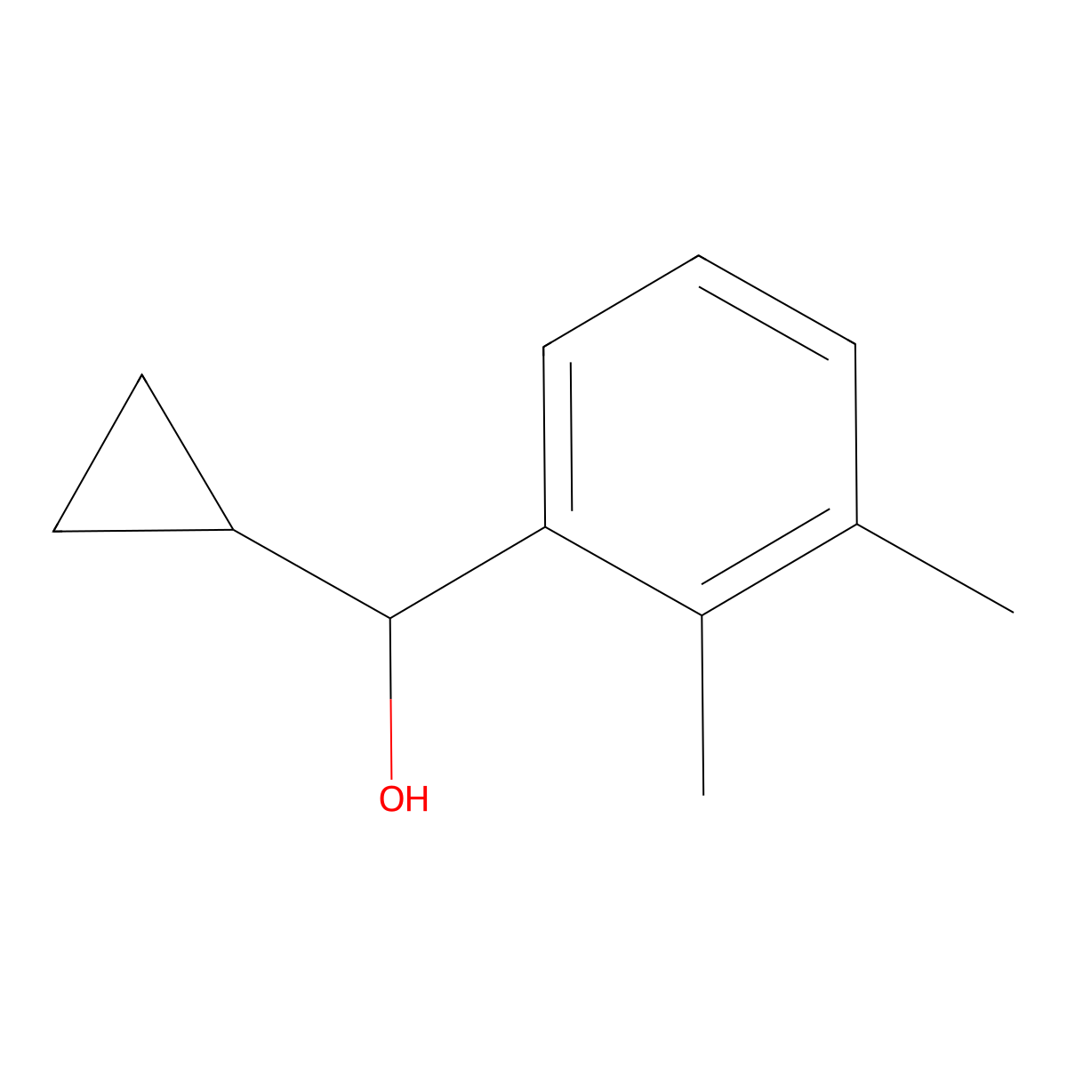 alpha-Cyclopropyl-2,3-dimethylbenZenemethanol molecular structure, CAS 1225604-76-1