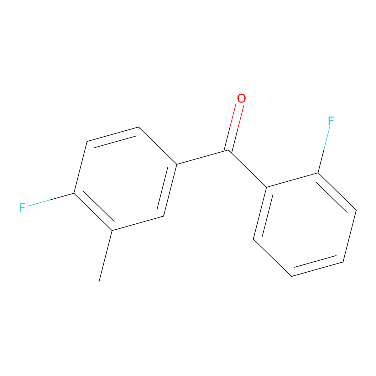 Methanone, (4-fluoro-3-methylphenyl)(2-fluorophenyl)- molecular structure, CAS 1225605-74-2