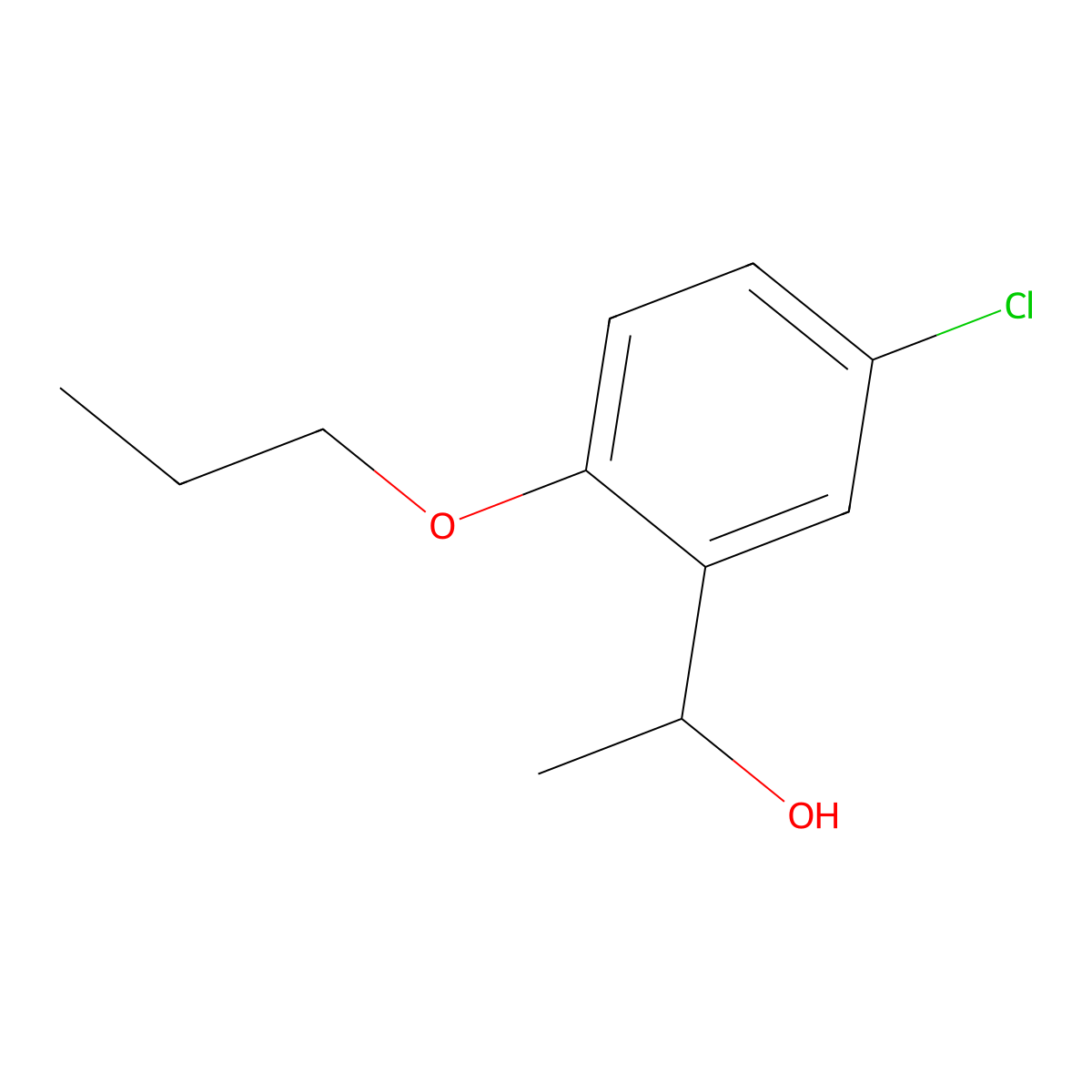 1-(3-Chloro-6-n-propoxyphenyl)ethanol molecular structure, CAS 1225606-85-8