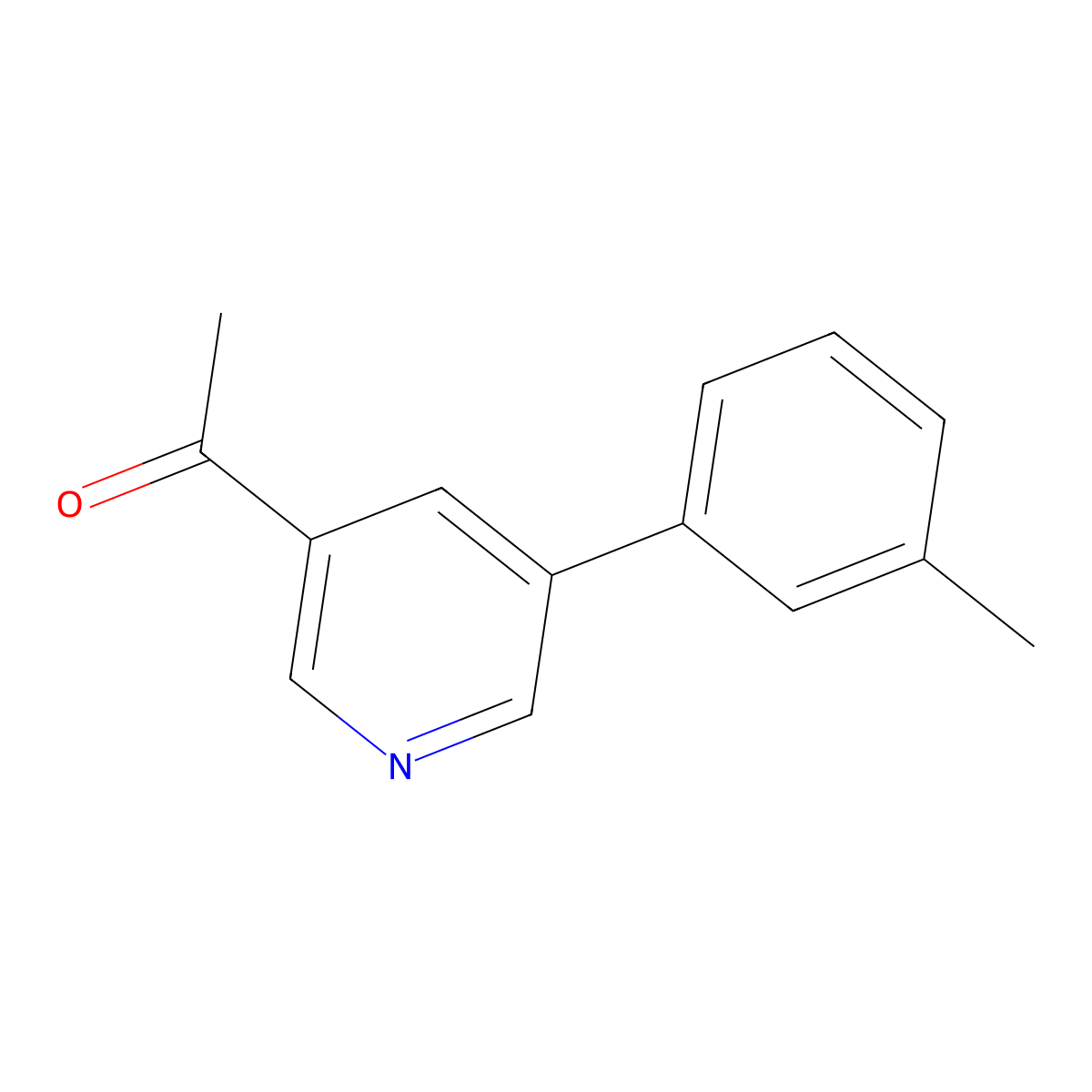 1-(5-(m-Tolyl)pyridin-3-yl)ethanone molecular structure, CAS 1225607-74-8