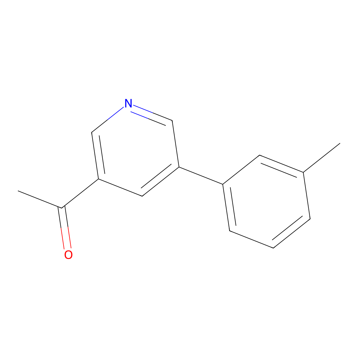 1-(5-(m-Tolyl)pyridin-3-yl)ethanone molecular structure, CAS 1225607-74-8