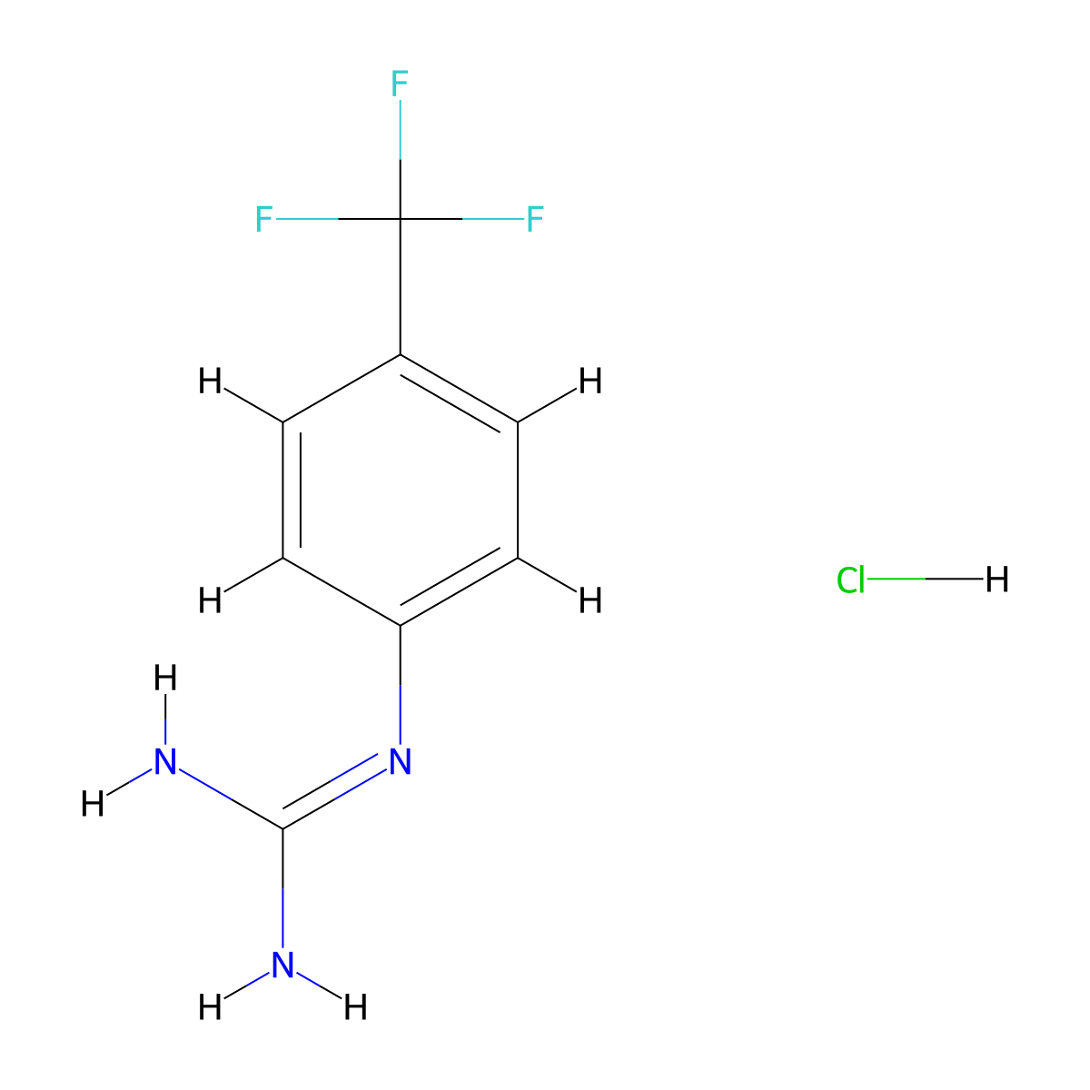 N-[4-(trifluoromethyl)phenyl]guanidine hydrochloride molecular structure, CAS 1225613-82-0