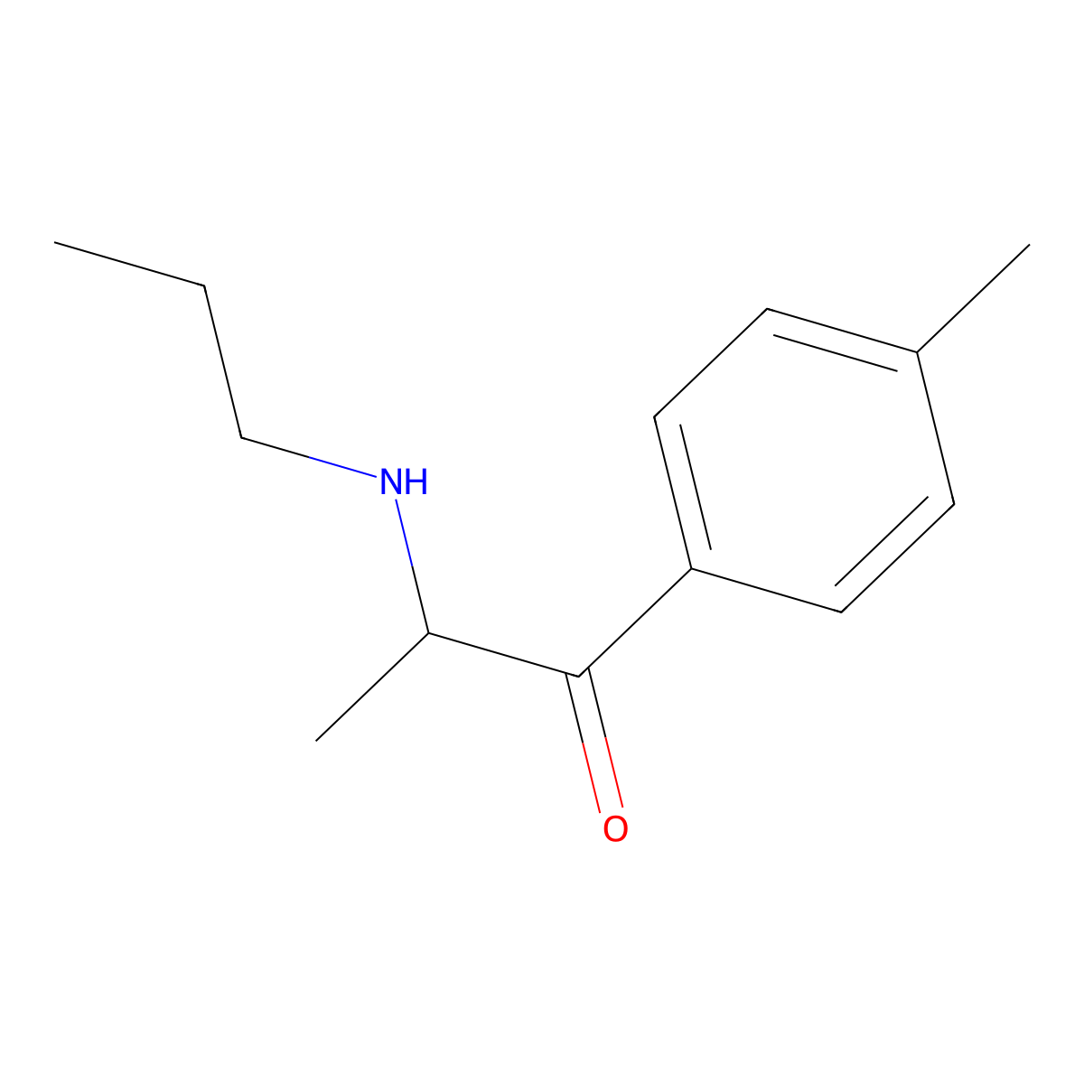 4-Methylpropylcathinone molecular structure, CAS 1225617-45-7