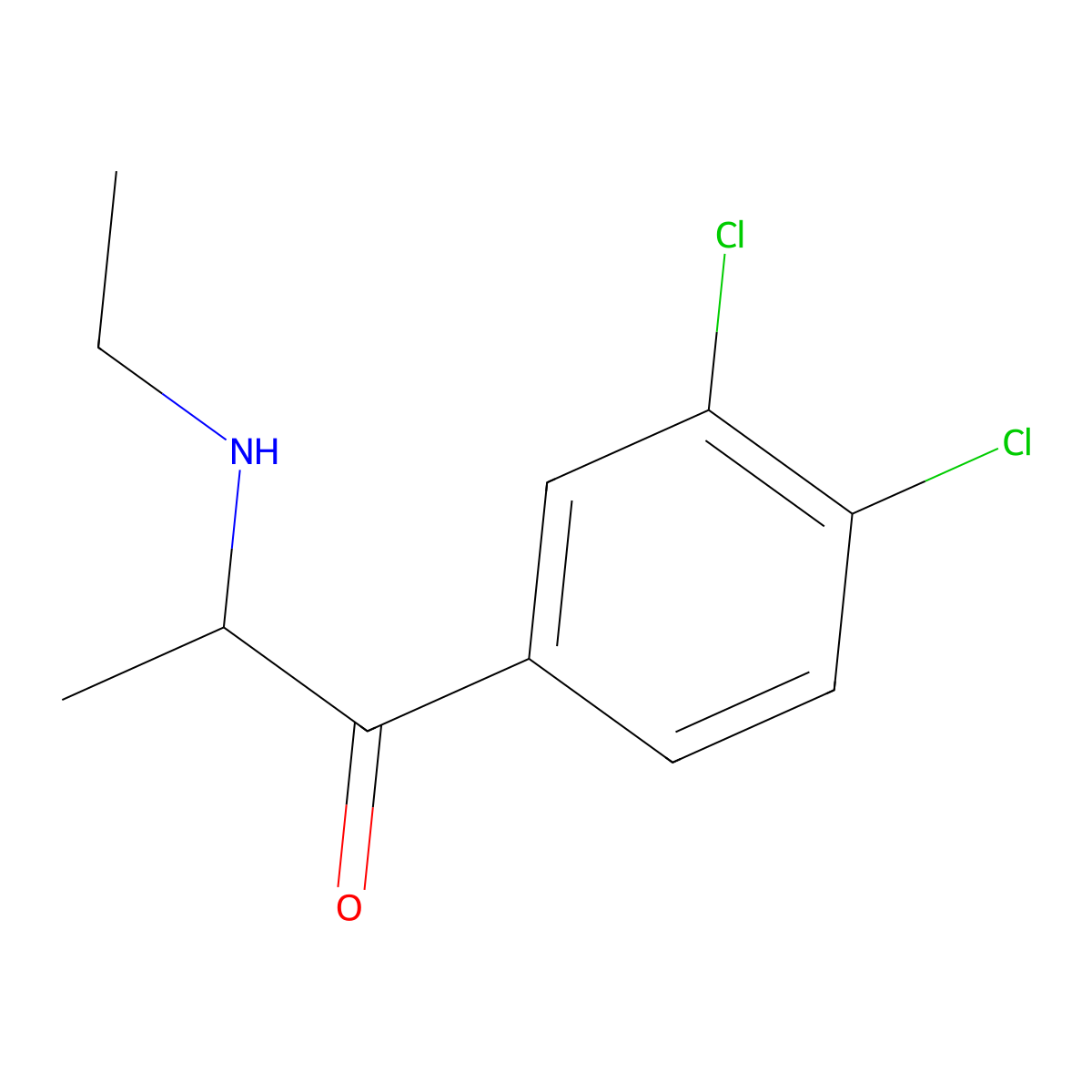 3,4-Dichloroethcathinone molecular structure, CAS 1225618-63-2