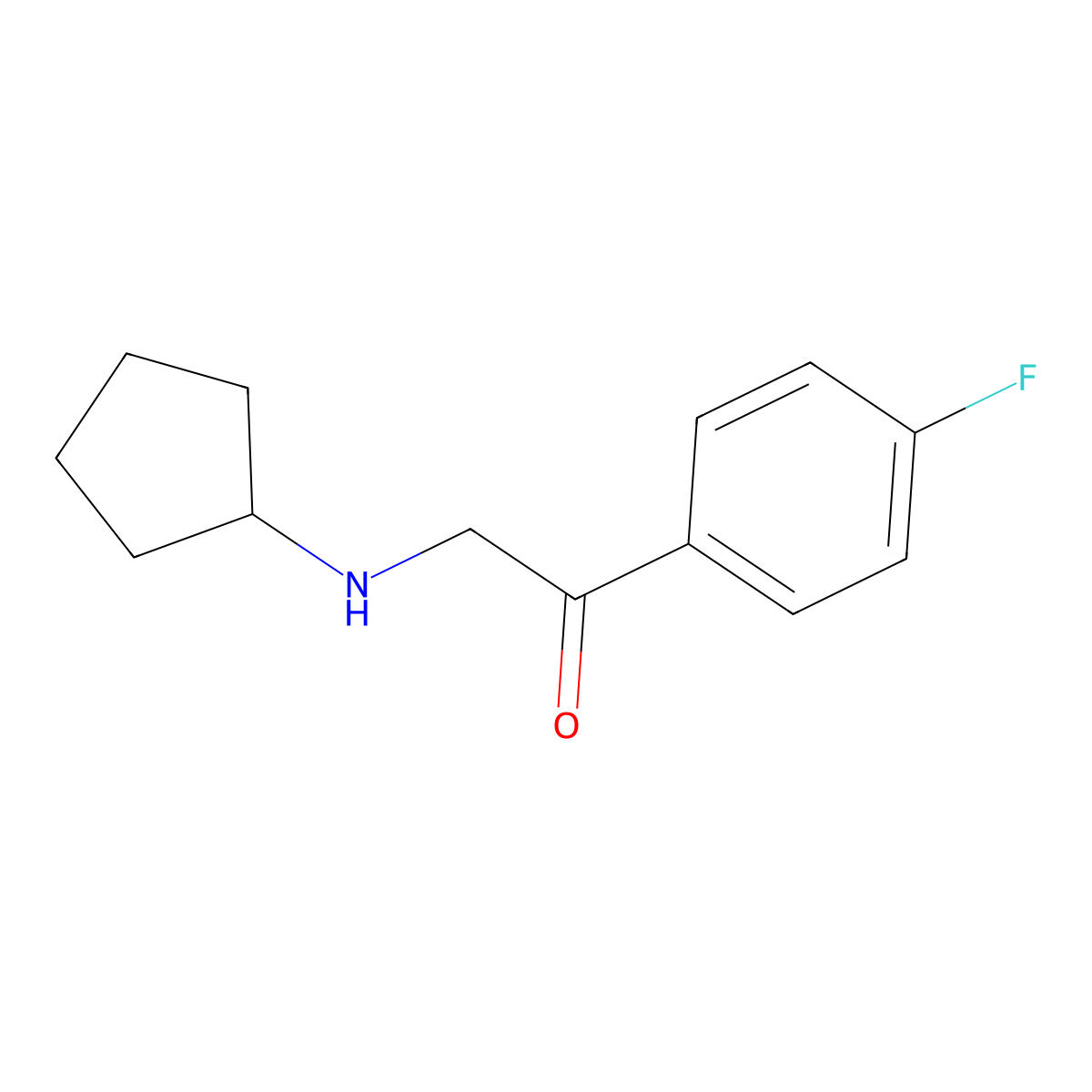 2-(Cyclopentylamino)-1-(4-fluorophenyl)ethanone molecular structure, CAS 1225621-33-9