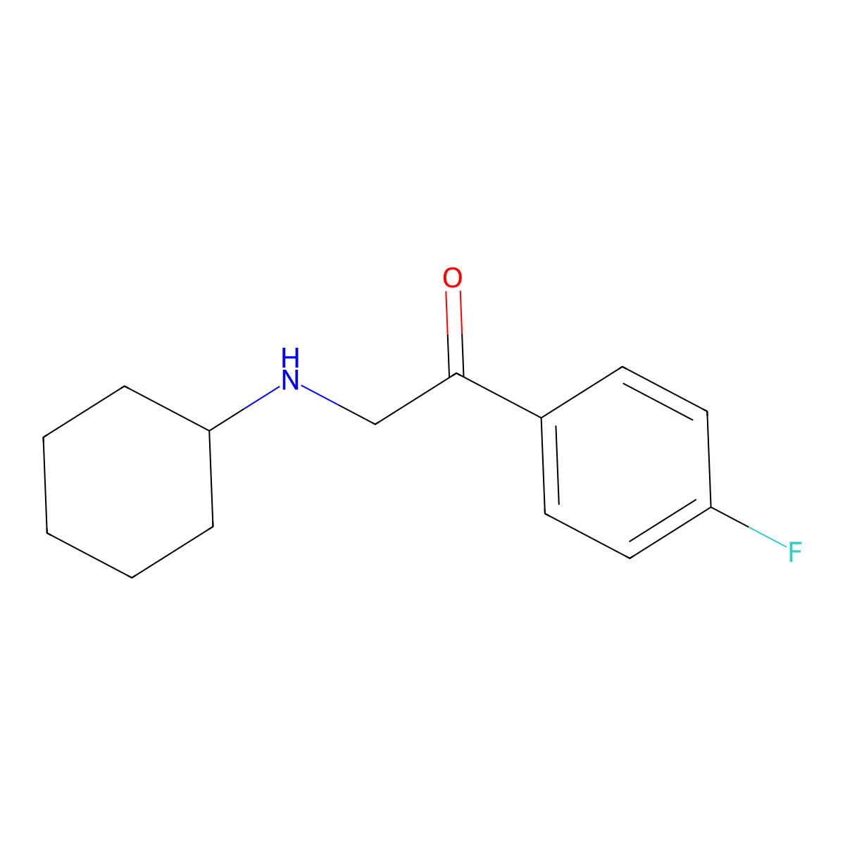 2-(Cyclohexylamino)-1-(4-fluorophenyl)ethanone molecular structure, CAS 1225621-48-6