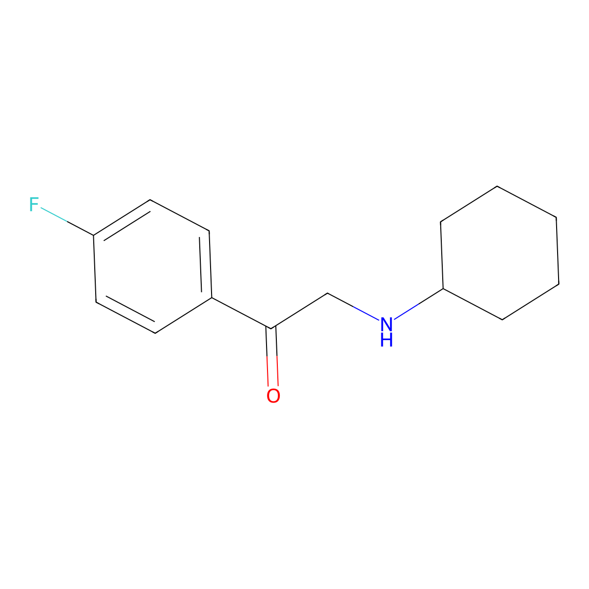 2-(Cyclohexylamino)-1-(4-fluorophenyl)ethanone molecular structure, CAS 1225621-48-6