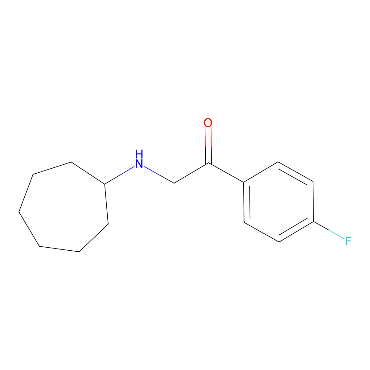 2-(Cycloheptylamino)-1-(4-fluorophenyl)ethanone molecular structure, CAS 1225621-54-4